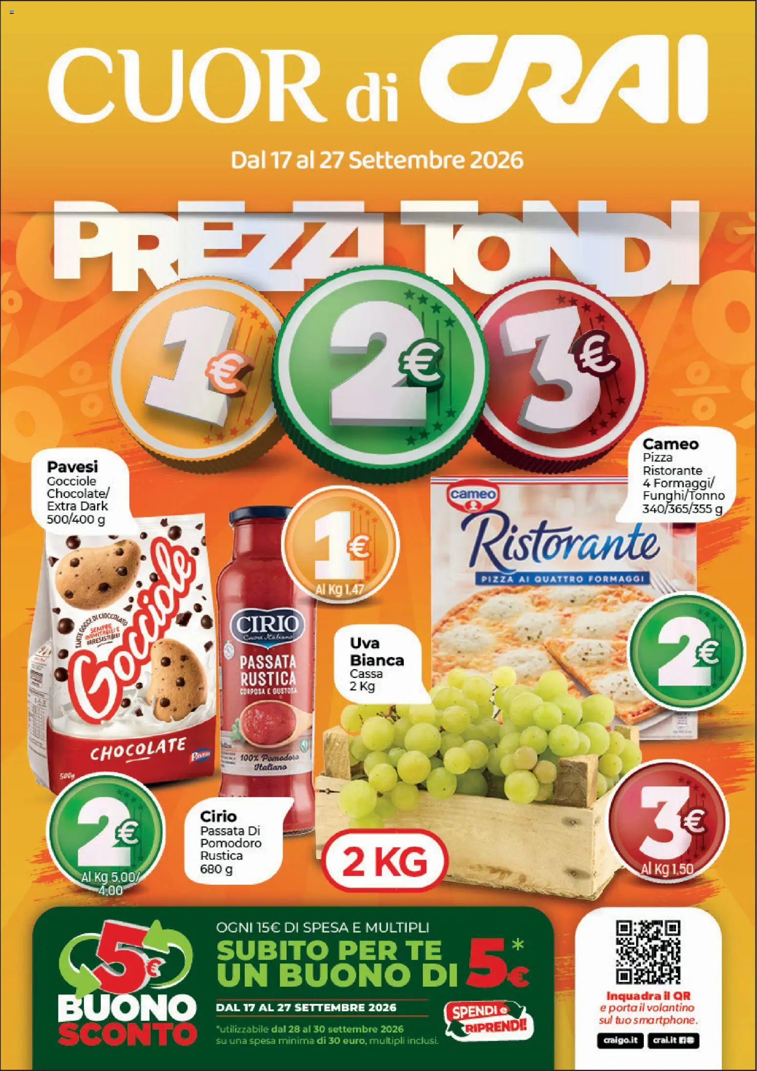 Volantino CRAI del 17/09/2026 | Pagina: 1 | Prodotti: Pizza, Porta, Pomodoro, Passata di pomodoro