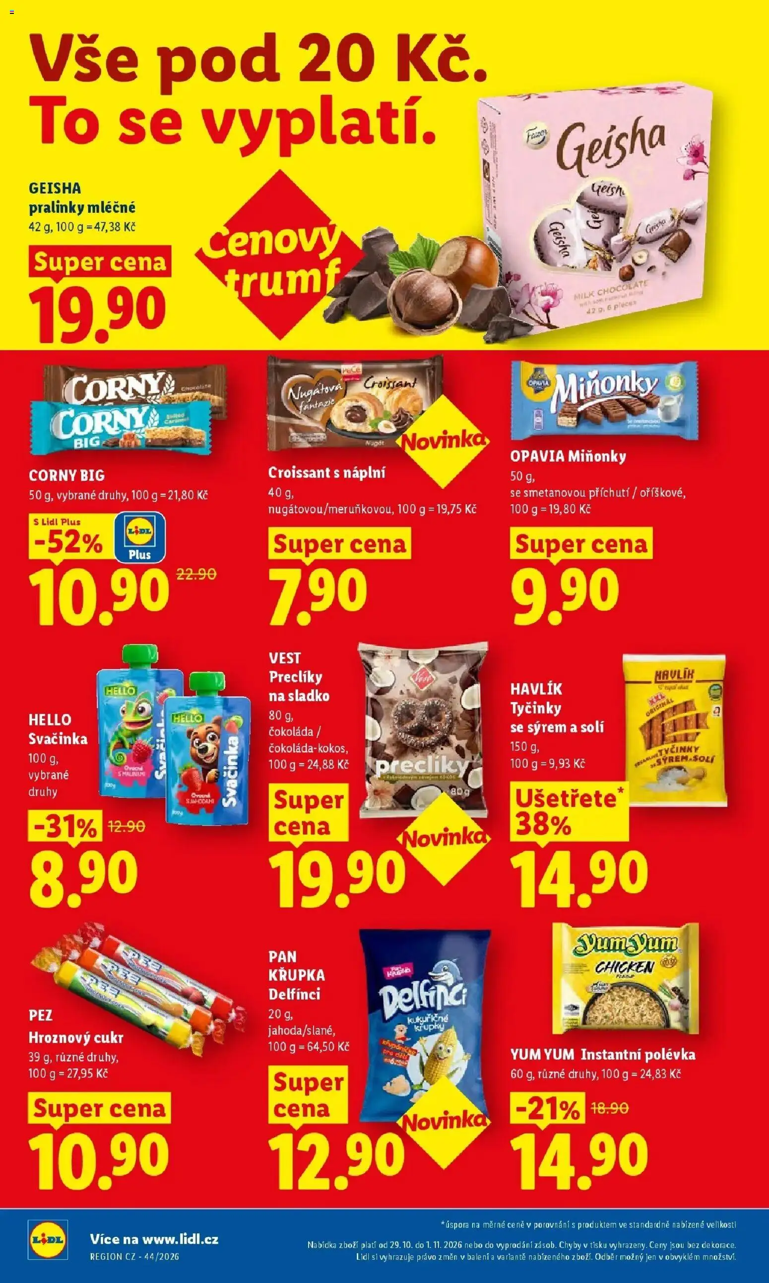 Lidl leták od 29.10.2026 - Nový akční leták | Strana: 32 | Produkty: Yum Yum, Čokoláda, Tyčinky, Cukr