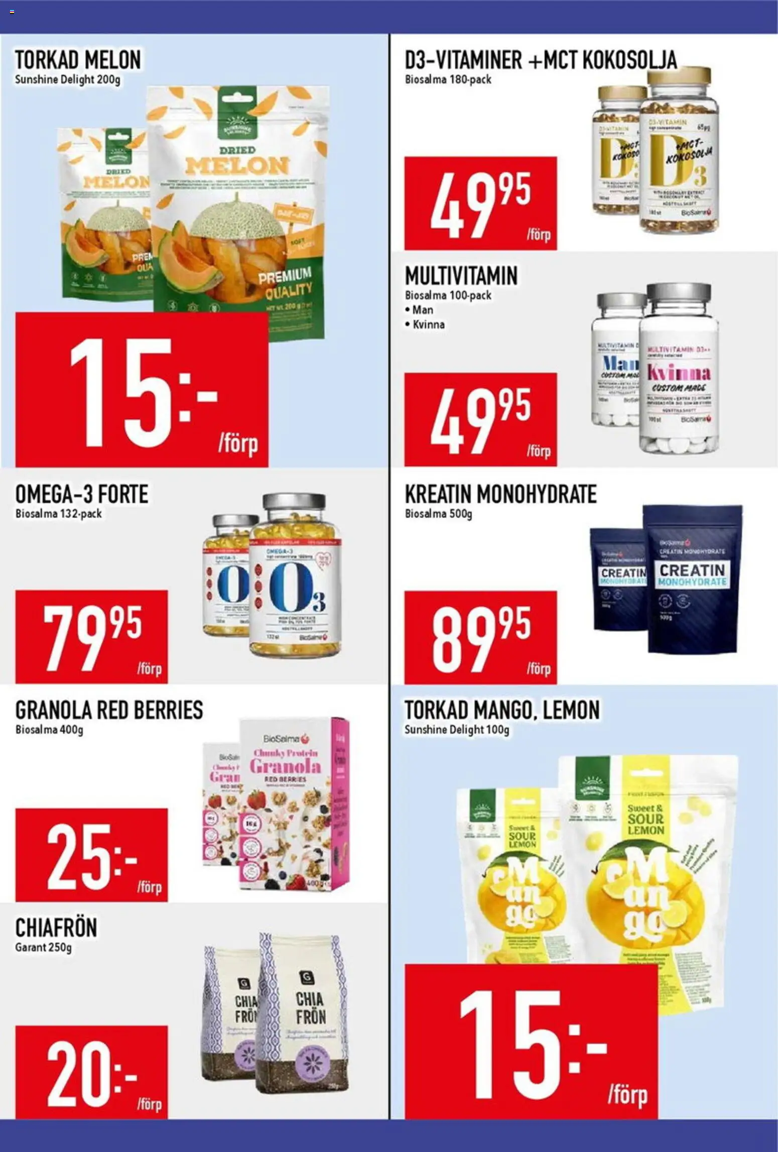 Matdax reklamblad aktuell från 19/10/2026 | Sida: 16 | Produkter: Kokosolja, Granola, Melon, Protein