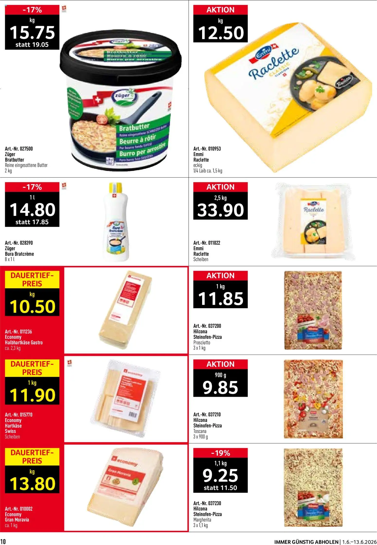 Prodega aktionen WM 2026 – gültig ab 01.06.2026 | Seite: 10 | Produkte: Butter, Raclette