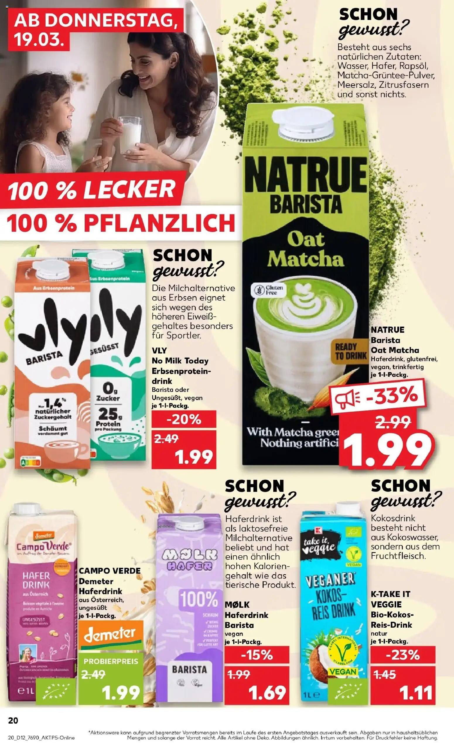 Kaufland Prospekt Unterschleißheim	 – gültig ab 16.03.2026 | Seite: 32 | Produkte: Haferdrink, Zucker, Reis, Erbsen