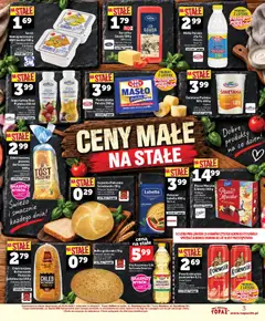 Pogląd oferty "Topaz gazetka - Ceny małe na stałe" - ważna od 24.09.2026 | Strona: 3 | Produkty: Ser żółty, Serek, Bułka, Mleko