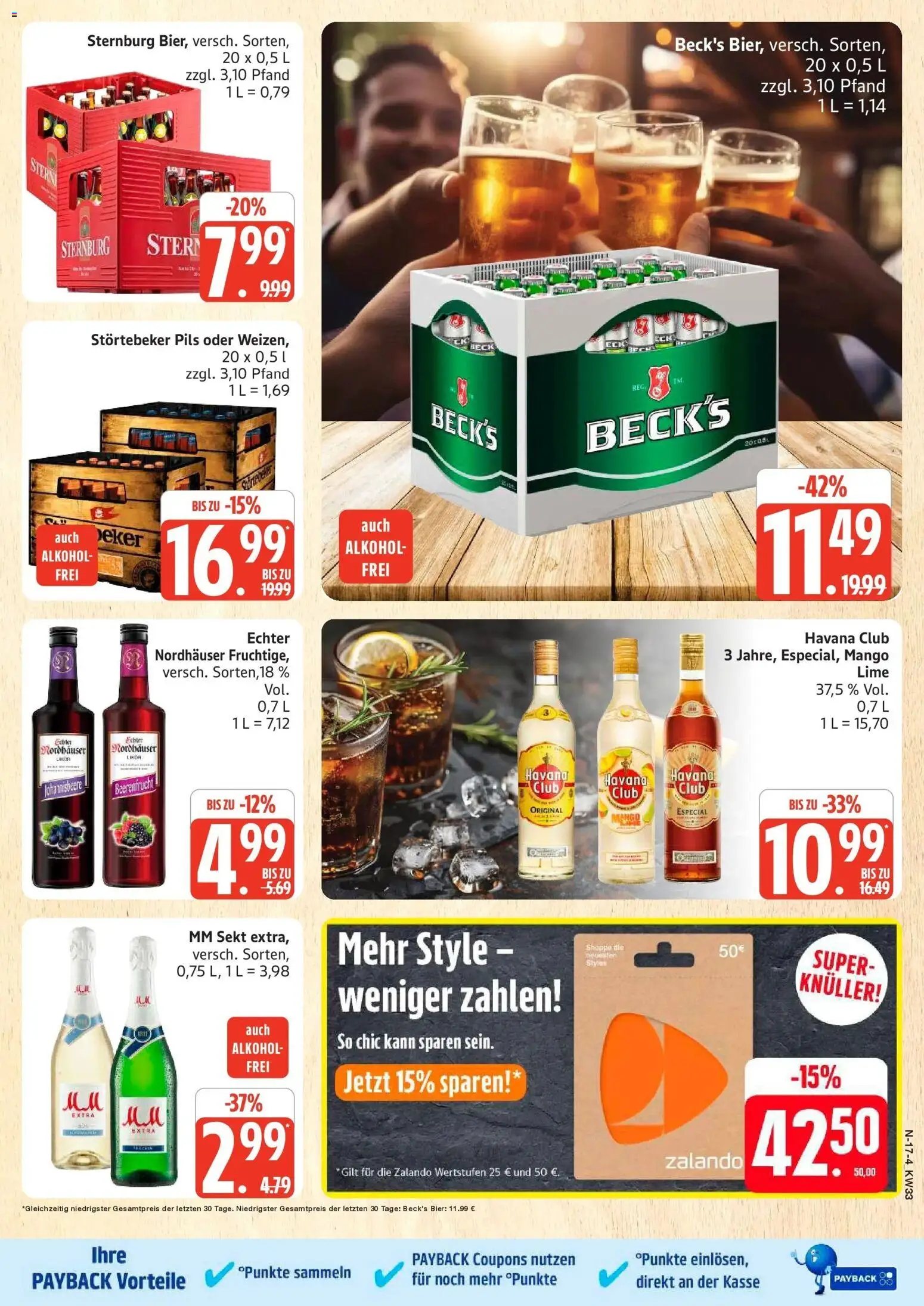 Edeka Prospekt Rostock (ab 10.08.2026) » Angebote Online | Seite: 17 | Produkte: Havana club, Bier, Sekt, Pils