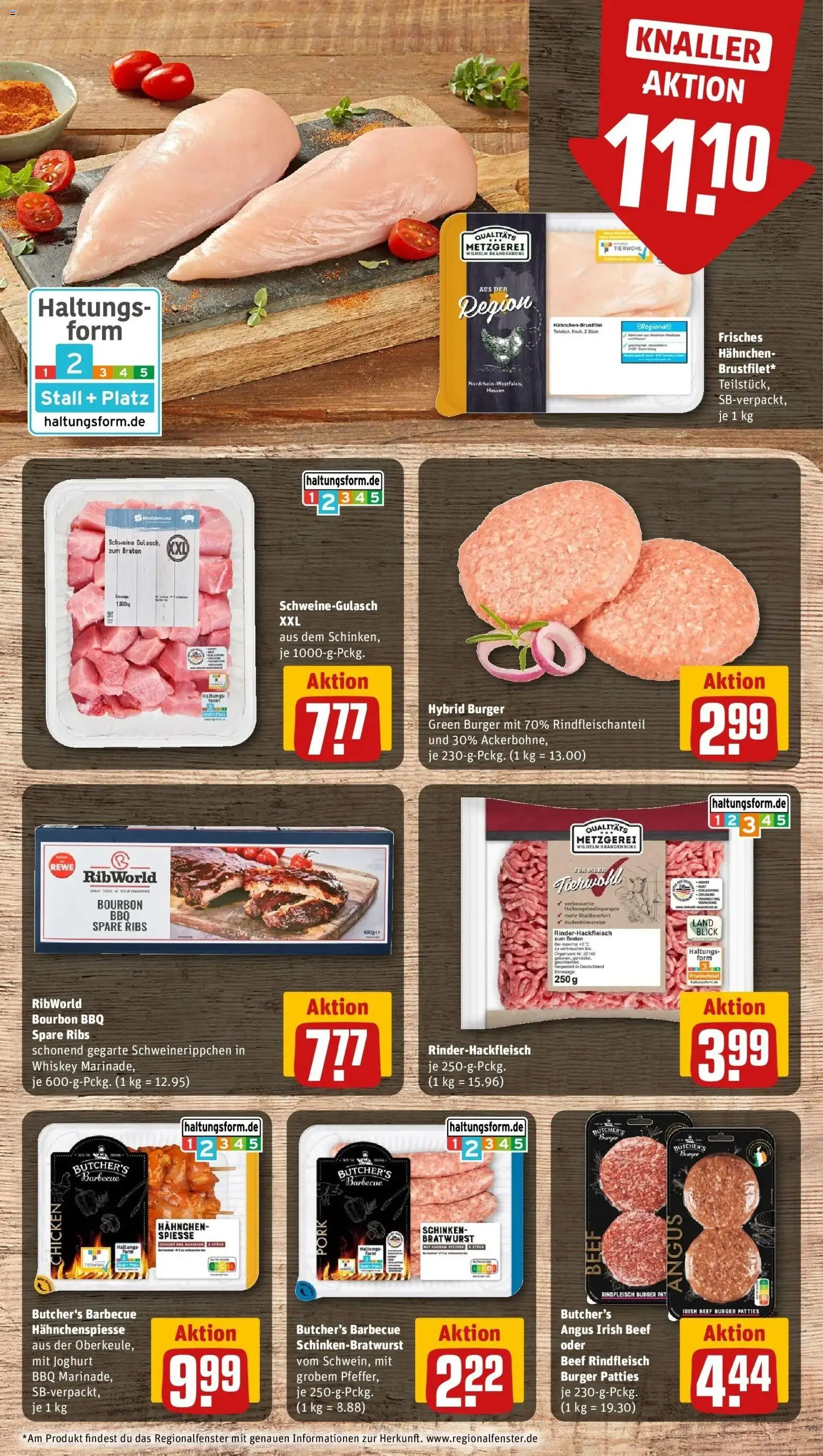 Rewe Prospekt Daun / Pützborn	 – gültig ab 05.04.2026 | Seite: 8 | Produkte: Bratwurst, Spare ribs, Burger, Spieße