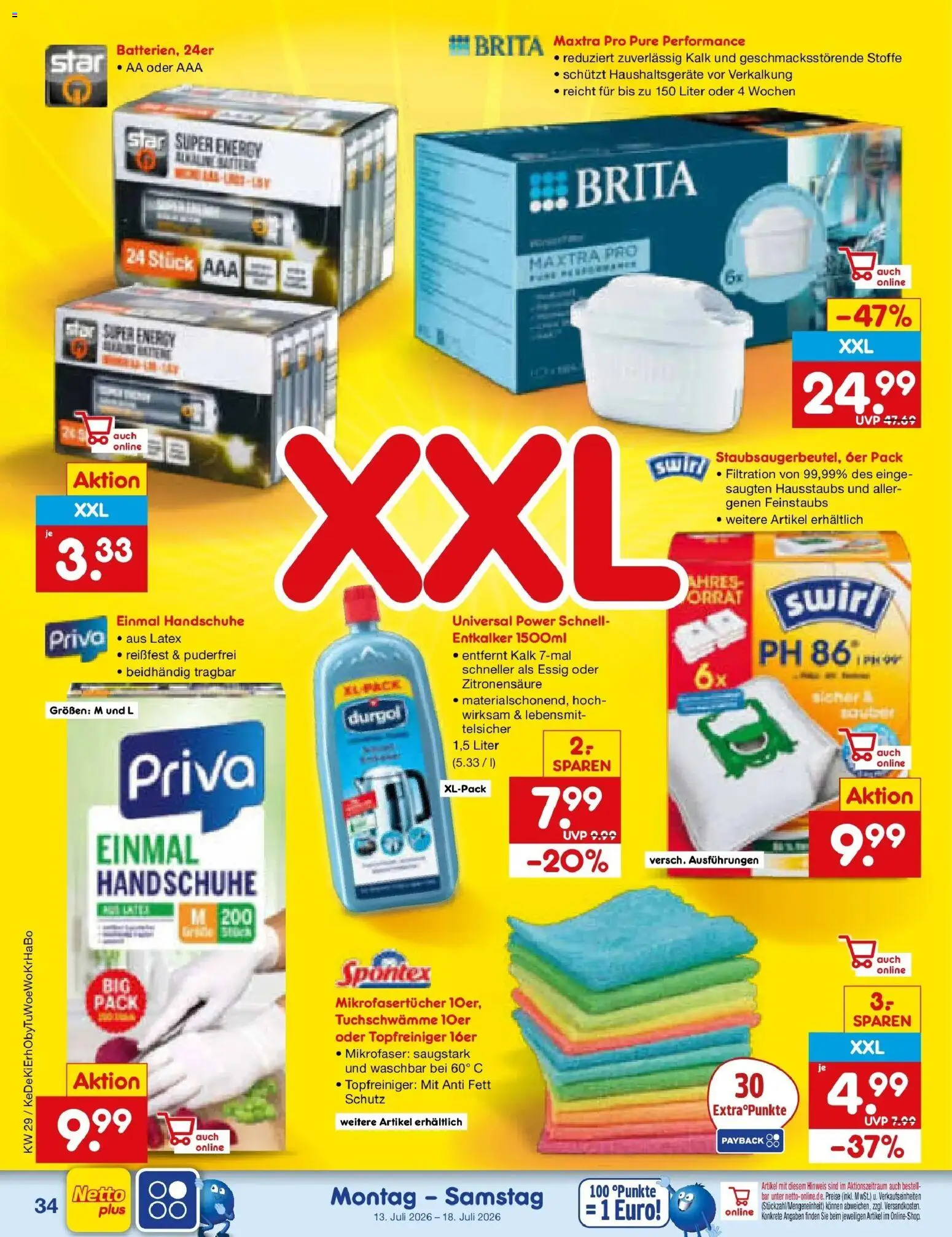 Netto Marken-Discount Prospekt Ludwigshafen-Edigheim – gültig ab 13.07.2026 | Seite: 50 | Produkte: Energy, Essig, Kalk, Handschuhe