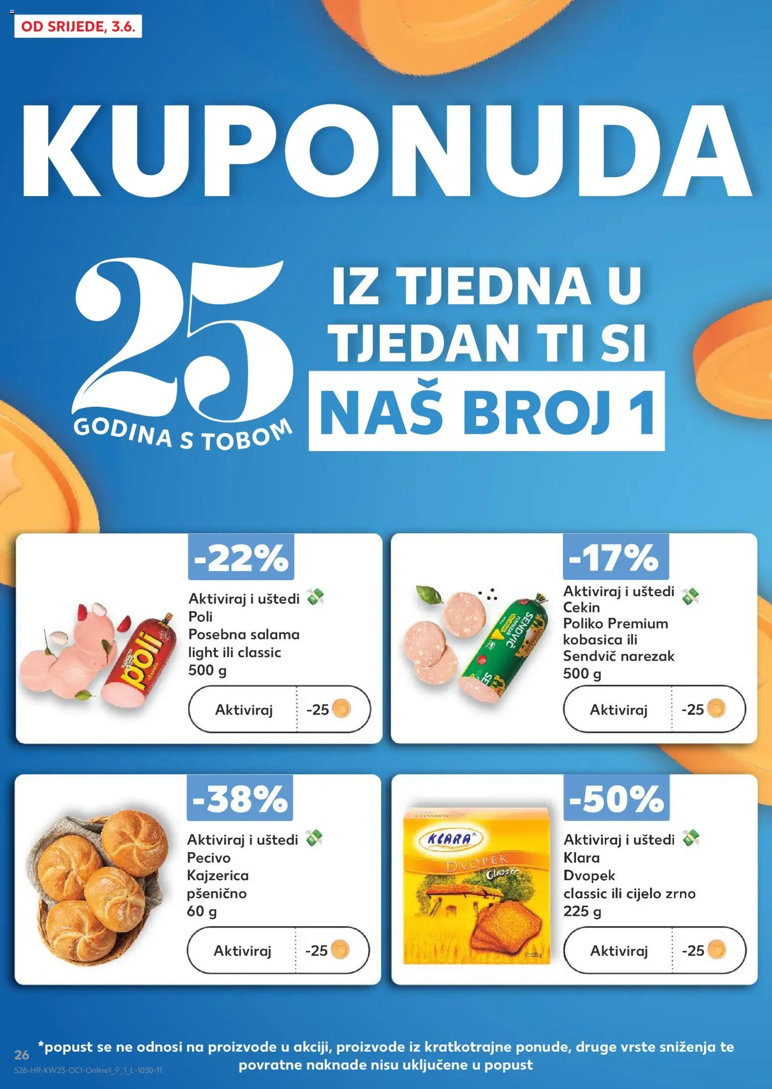 Kaufland katalog | vrijedi od 03.06.2026 | Stranica: 26 | Proizvodi: Salama, Narezak, Kobasica, Pecivo