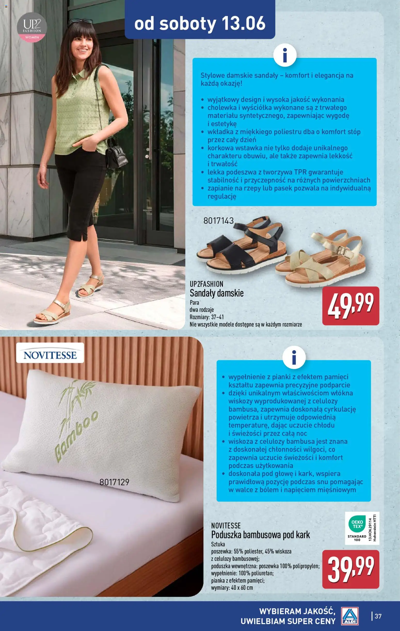 Aldi Polsko leták od 08.06.2026 | Strana: 37 | Produkty: Sandály