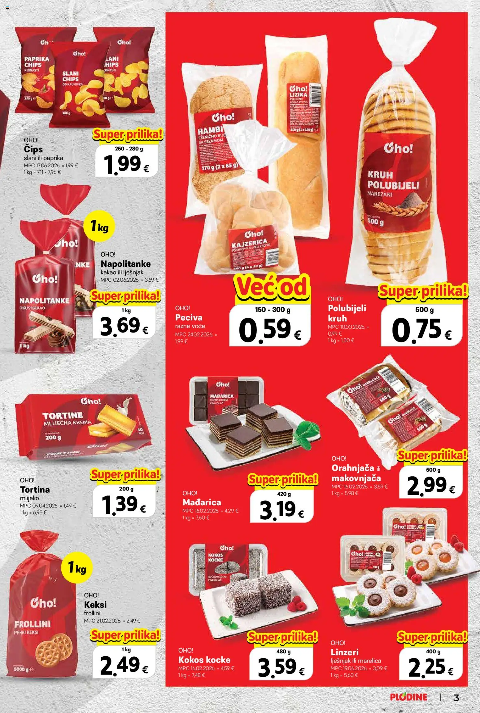 Plodine katalog | vrijedi od 22.10.2026 | Stranica: 3 | Proizvodi: Chips, Čips, Keks, Napolitanke