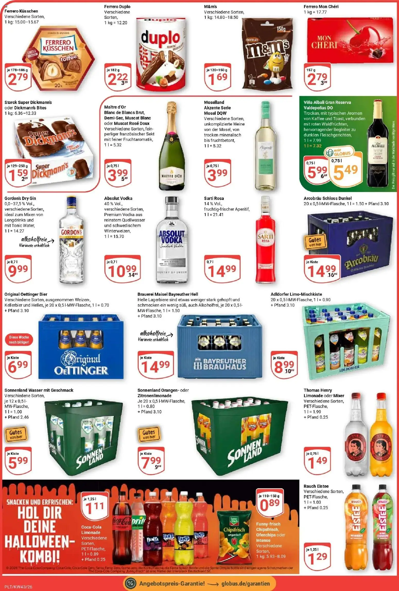 Globus Prospekt Plattling (ab 19.10.2026) » Angebote online | Seite: 3 | Produkte: Fanta, Sprite, Oettinger, Vodka