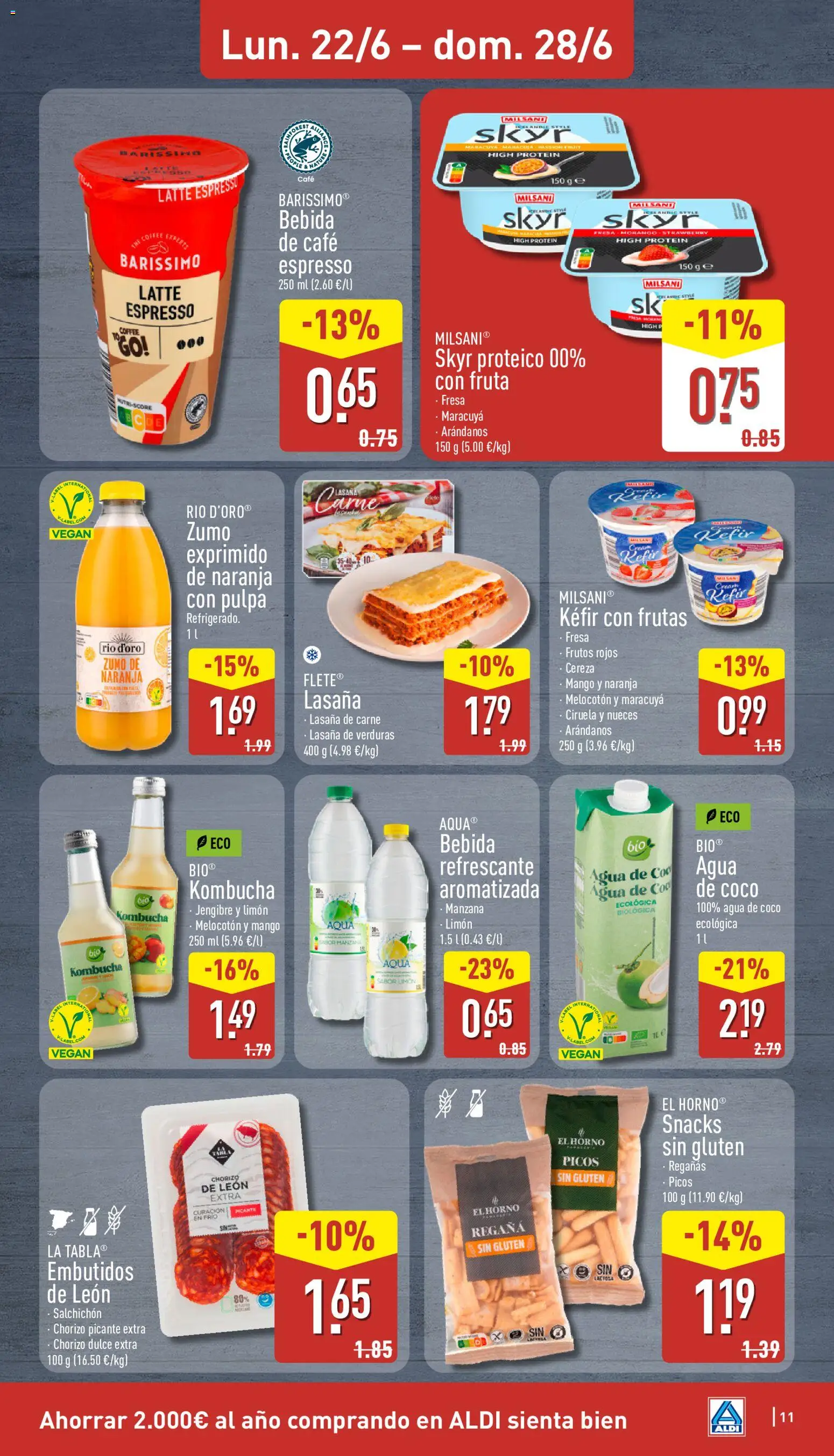 Aldi folleto Canarias │ válido desde el 22.06.2026 | Página: 11 | Productos: Café, Τυρόπιτα, Ροζ πιπέρι, Νυχτικό