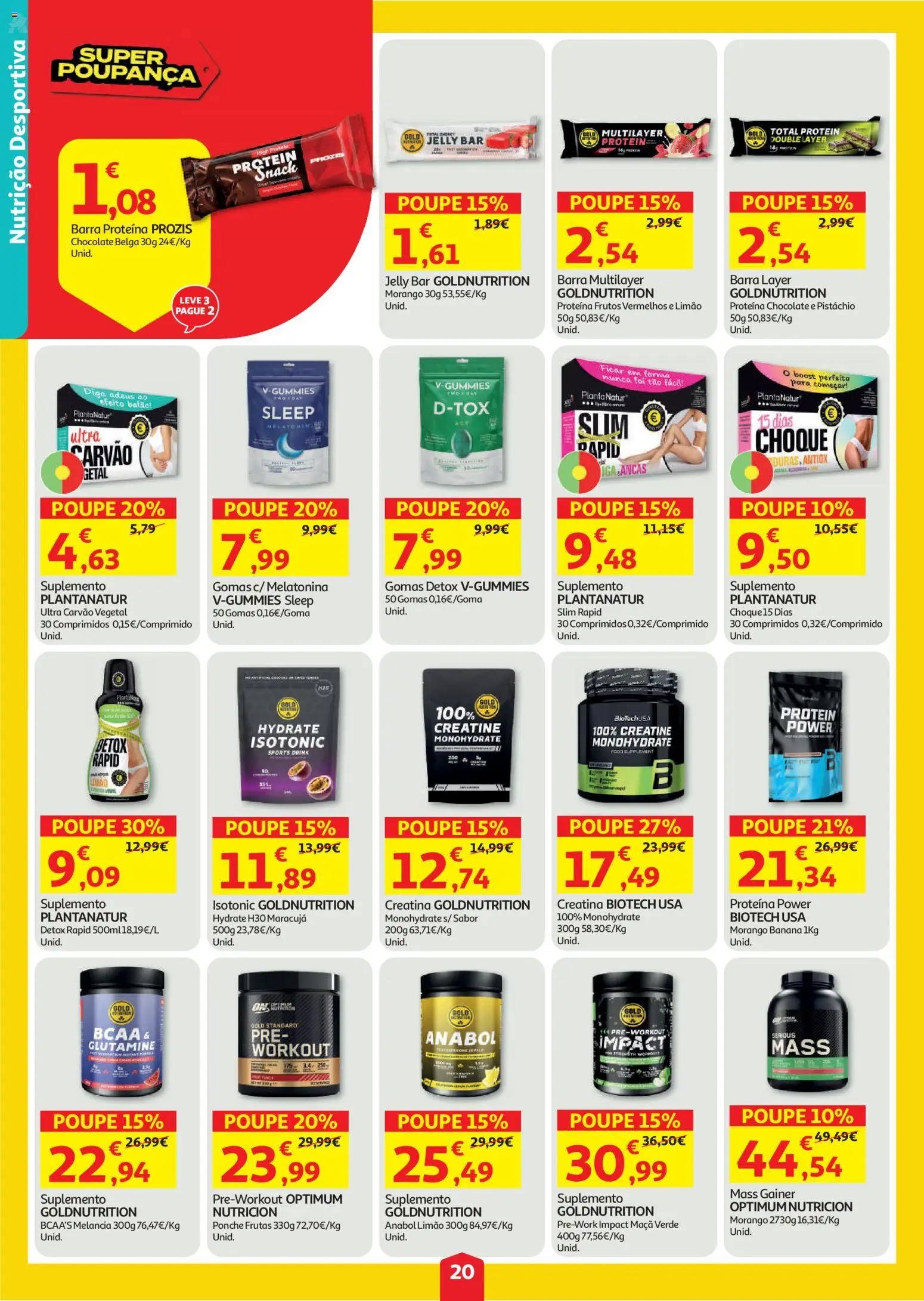 Auchan folheto │ válido de 30/07/2026 | Página: 20 | Produtos: Banana, Carvão vegetal, Chocolate, Gomas