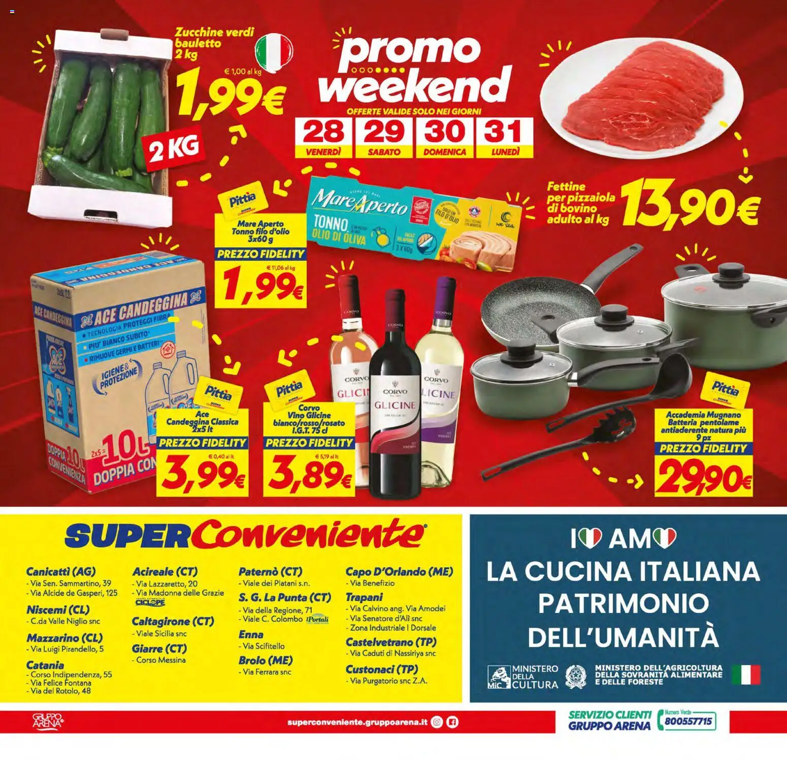 Volantino SuperConveniente del 21/08/2026 | Pagina: 24 | Prodotti: Bovino, Vino, Tonno, Olio di Oliva