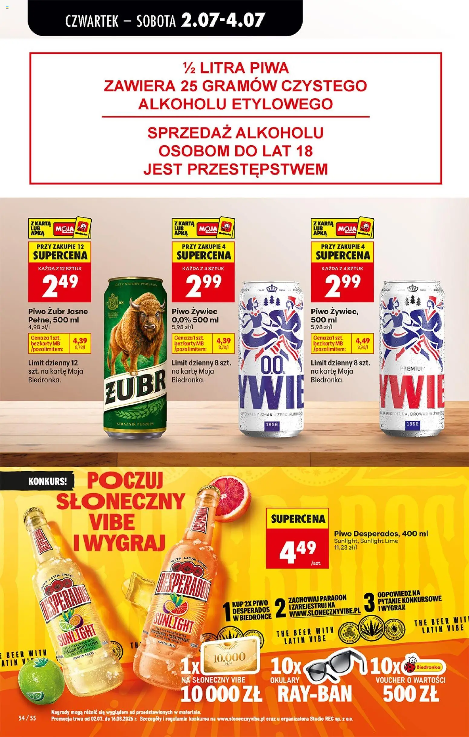 Biedronka Polsko leták - Codziennie niskie ceny od 02.07.2026 | Strana: 62 | Produkty: Rum, Zubr, Desperados, Desperado
