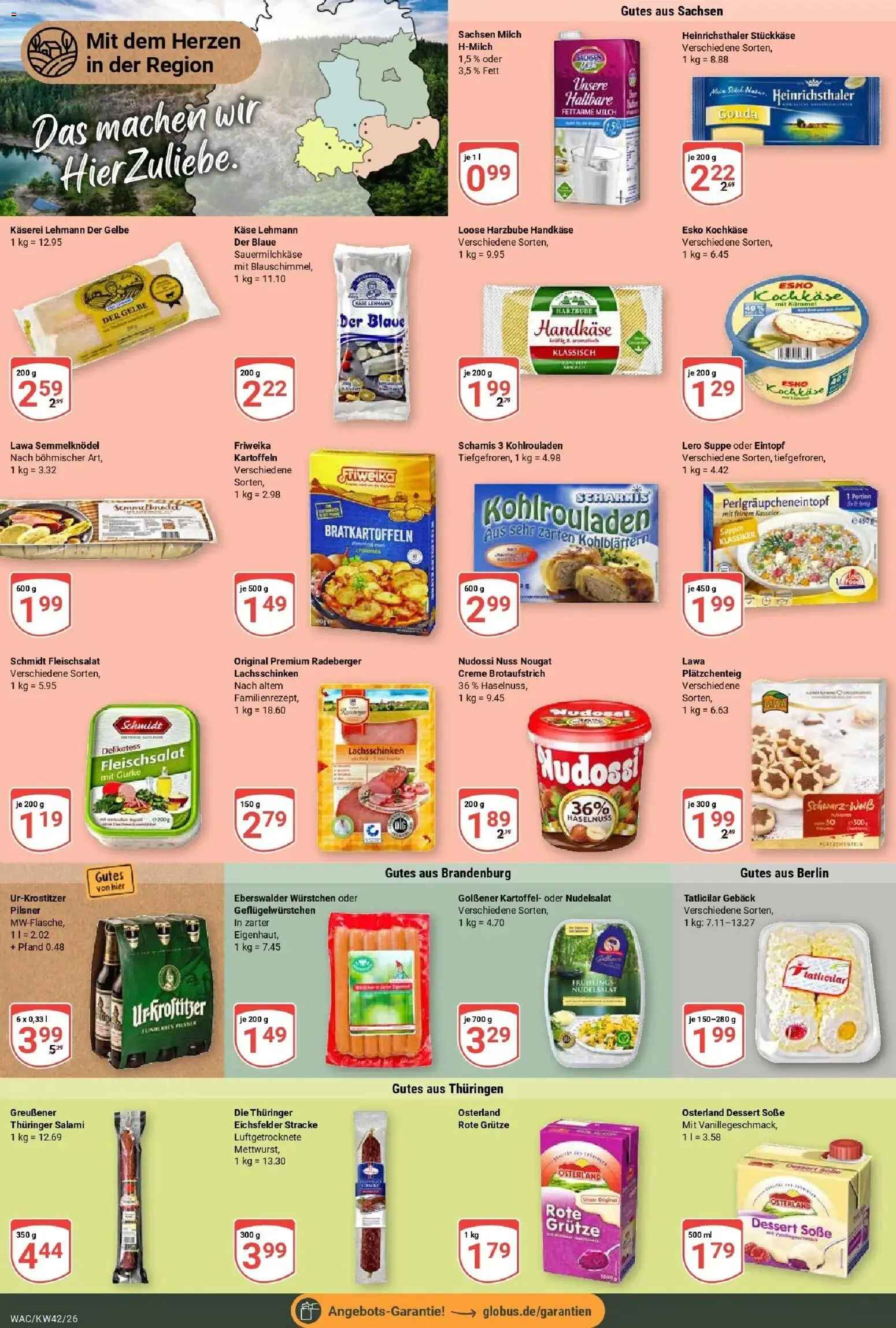 Globus Prospekt Markkleeberg (ab 12.10.2026) » Angebote online | Seite: 10 | Produkte: Milch, Kartoffeln, Soße, Salami