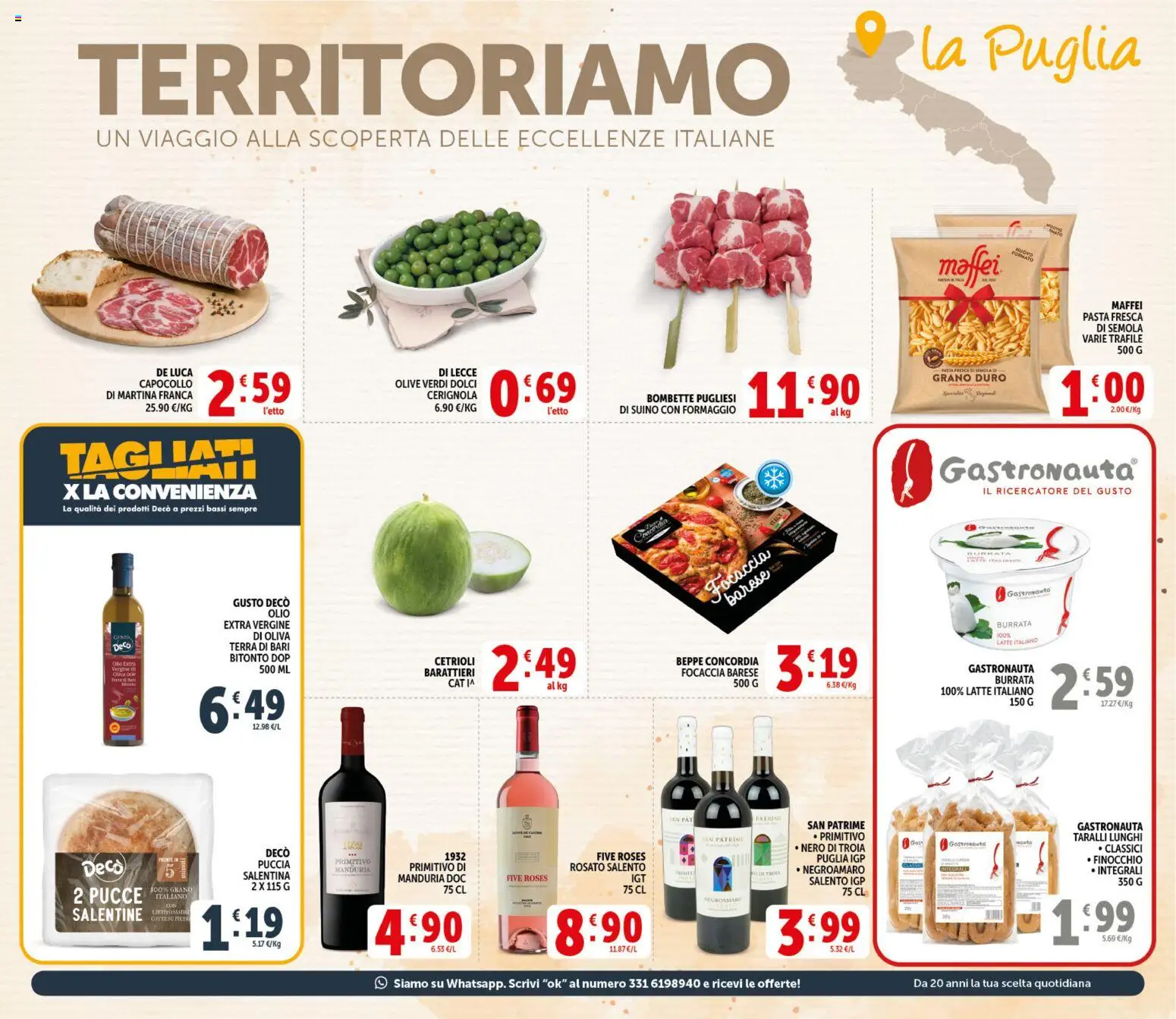 Volantino Decò del 20.05.2026 | Pagina: 11 | Prodotti: Focaccia, Cetrioli, Olive, Taralli