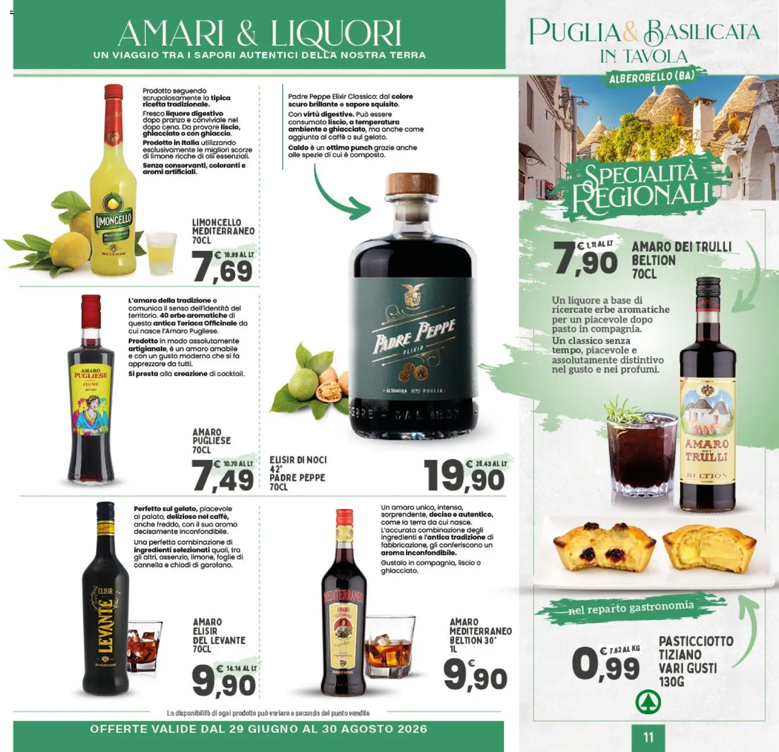Volantino Eurospar del 29/06/2026 | Pagina: 11 | Prodotti: Spezie, Limone, Limoncello, Digestivo