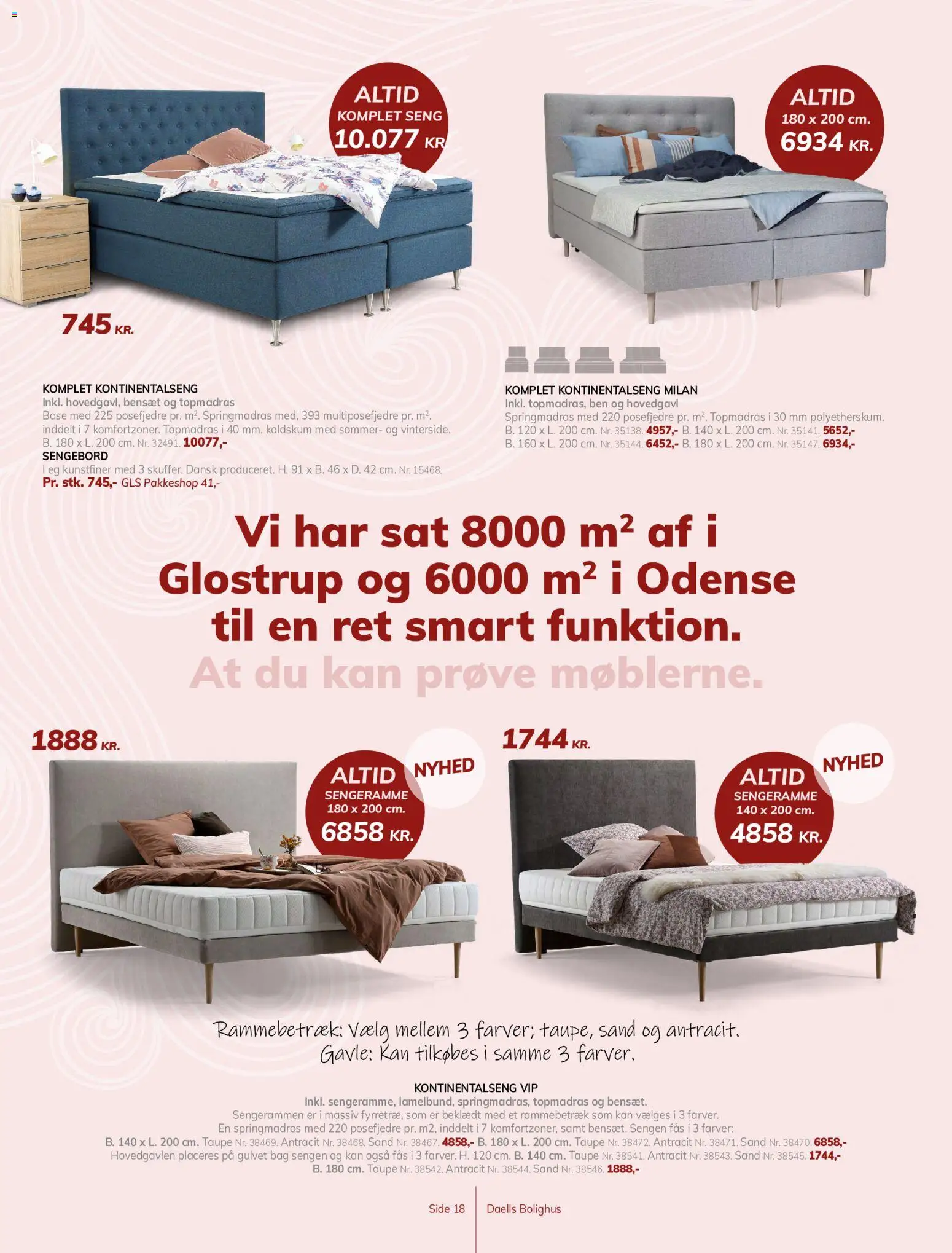 Daells Bolighus tilbudsavis – gyldig fra 29/07/2026 | Side: 18 | Produkter: Seng, Sengebord, Søm