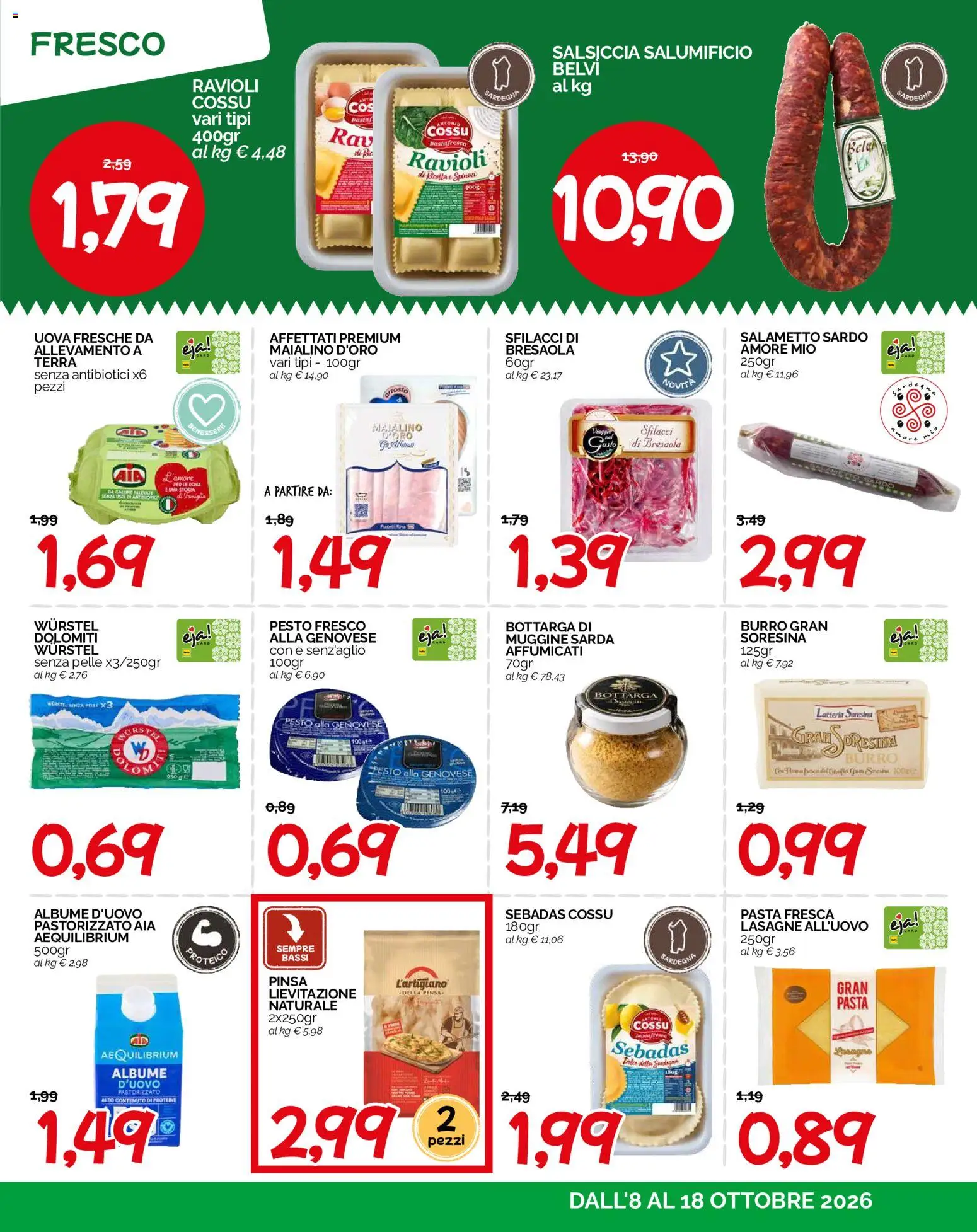 Volantino HarDis del 08/10/2026 | Pagina: 3 | Prodotti: Bresaola, Ravioli, Ricotta, Terra