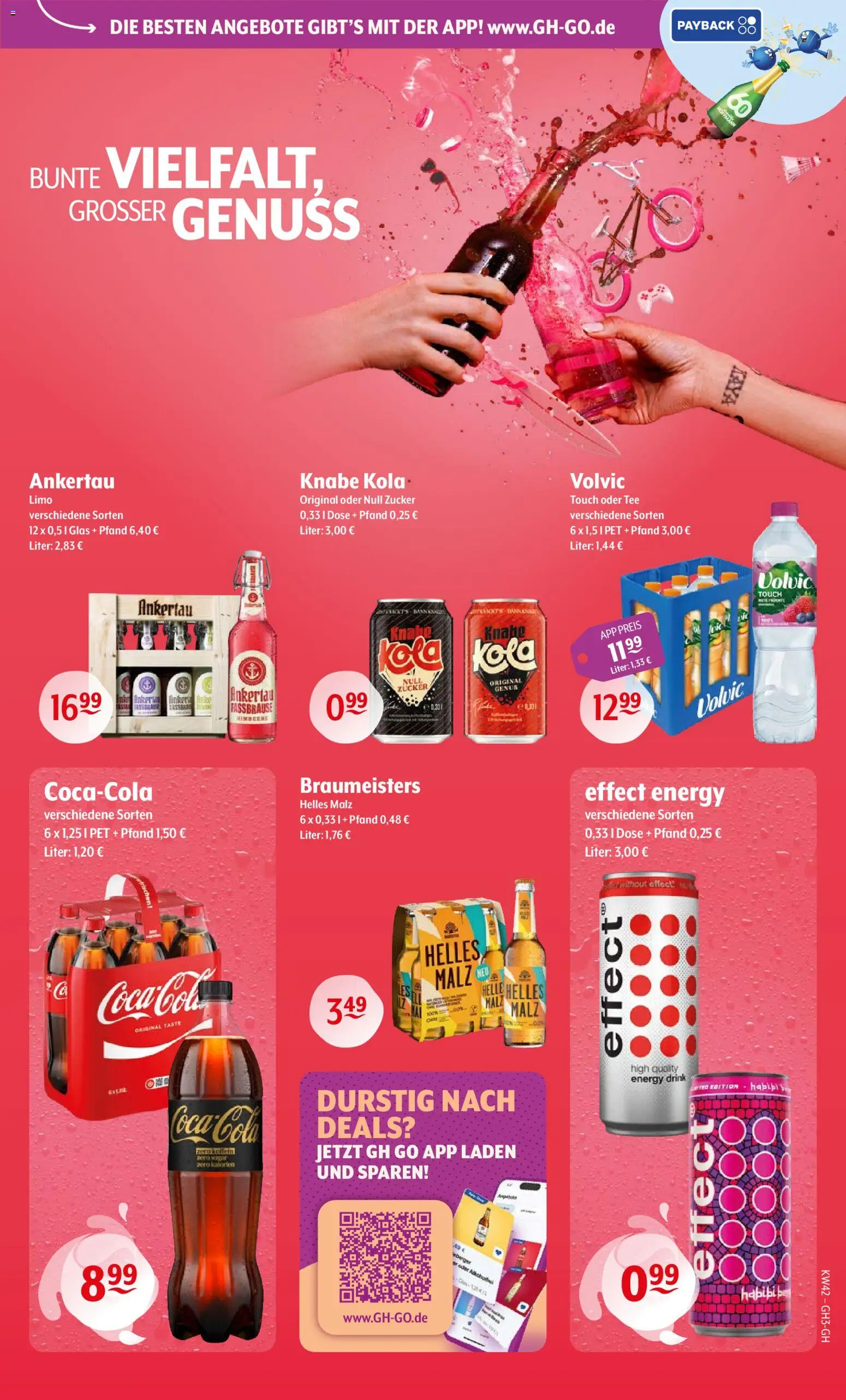 Trink und Spare Prospekt – gültig ab 12.10.2026 | Seite: 3 | Produkte: Energy, Zucker, Fassbrause, Volvic