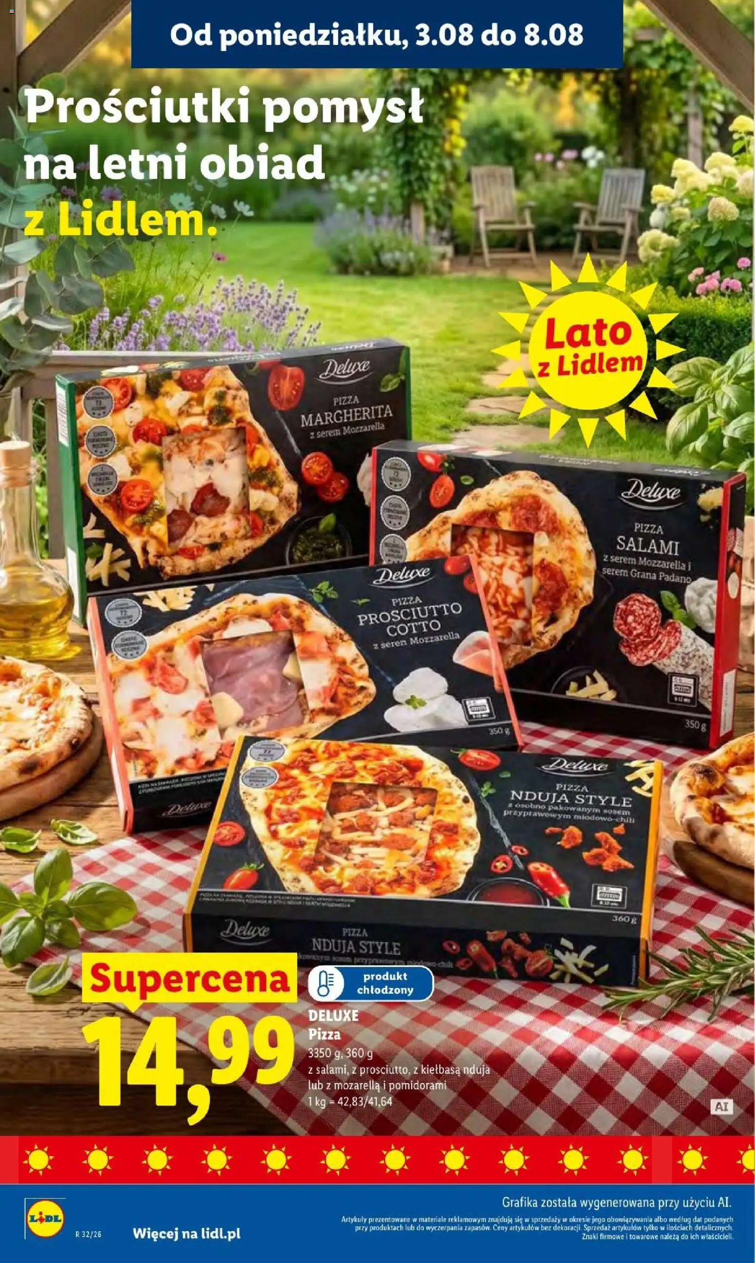 Lidl gazetka od 03.08.2026 | Strona: 48 | Produkty: Kiełbasa, Serem, Prosciutto, Mozzarella