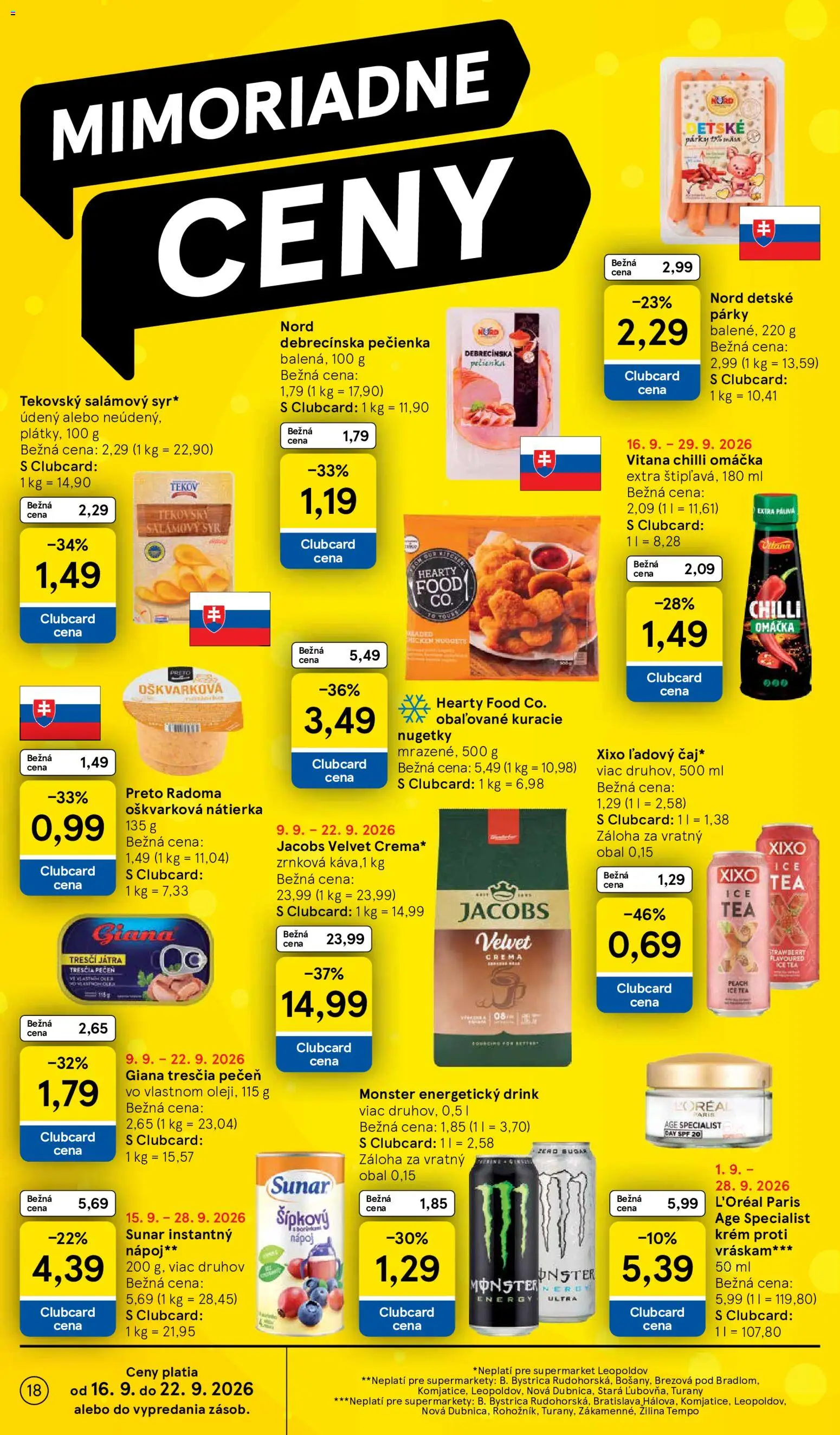 Nové Tesco akcie – leták je platný od 16.09.2026 | Strana: 18