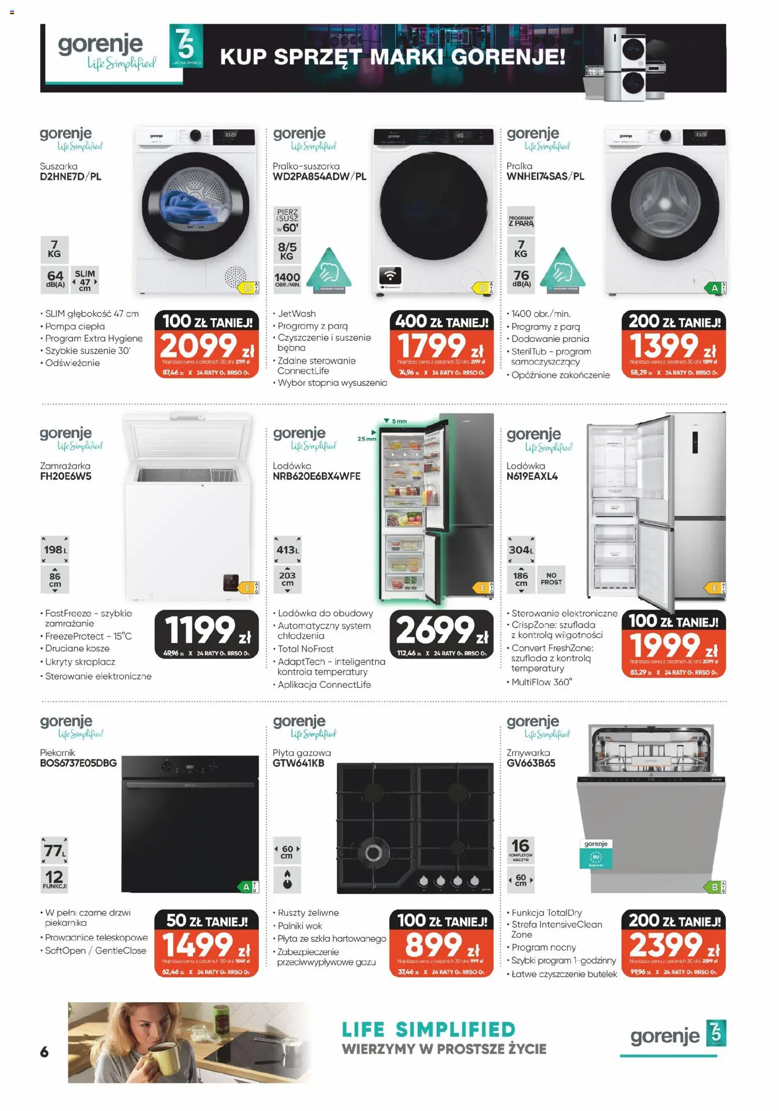 Max elektro gazetka od 28.05.2026 | Strona: 6 | Produkty: Lodówka, Zamrażarka, Suszarka, Piekarnik