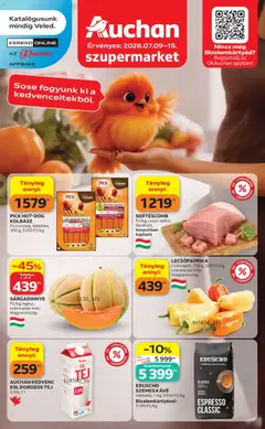 Auchan Szupermarket akciós újság - amely érvényes a következő dátumtól: 2026.07.09.