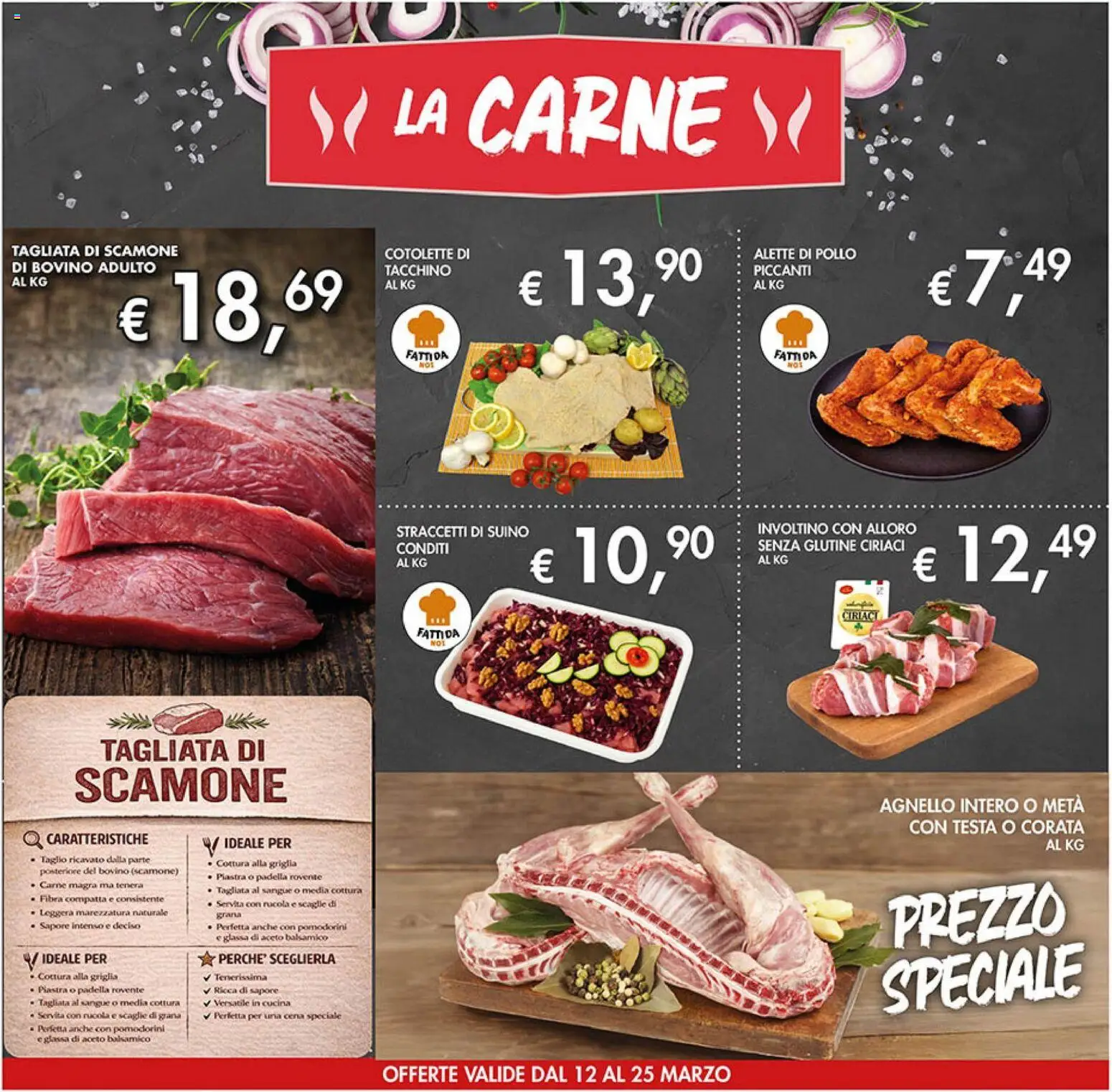 Volantino Coal del 12.03.2026 | Pagina: 4 | Prodotti: Pomodorini, Bovino, Tacchino, Glassa