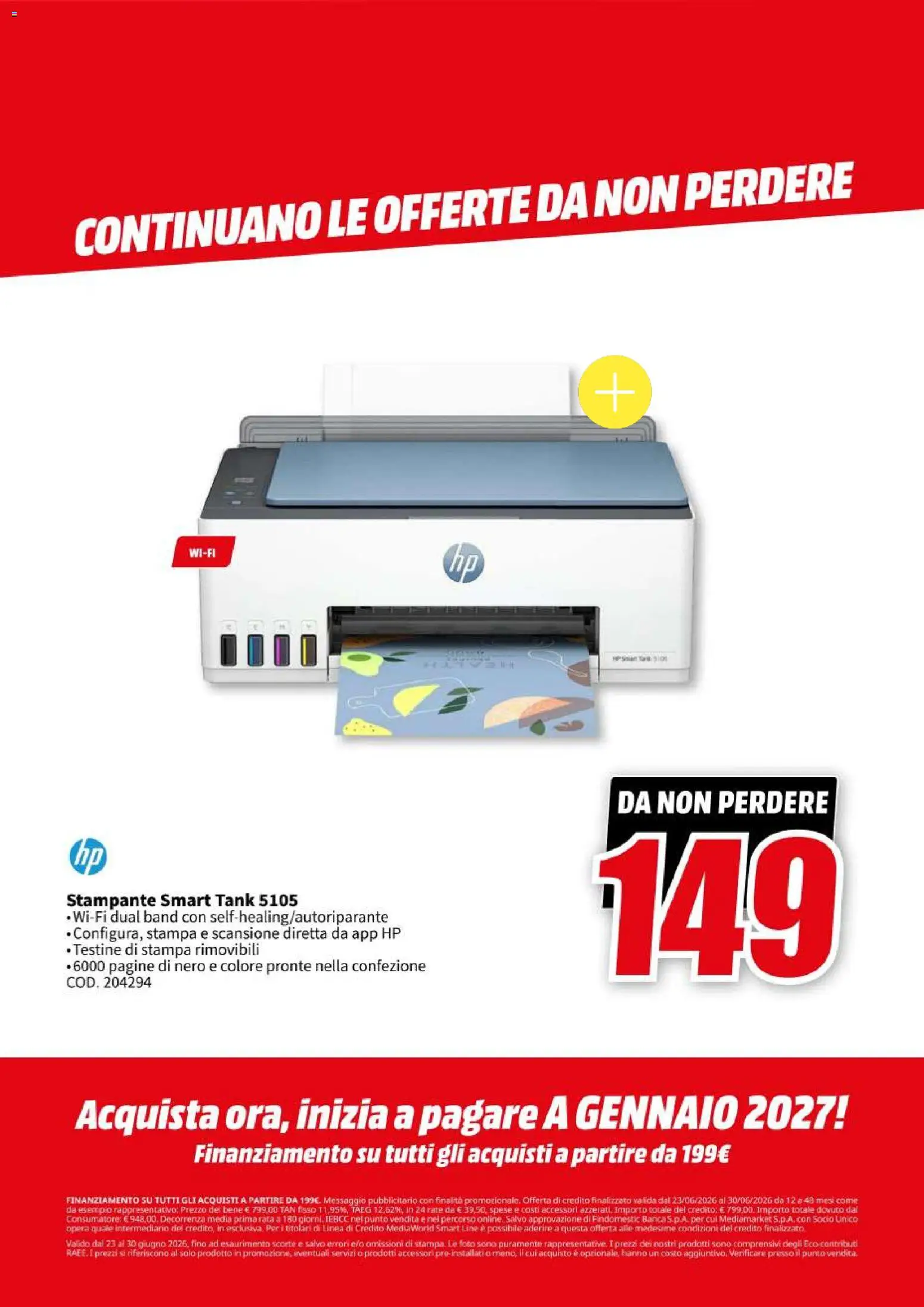 Volantino Media World del 23/06/2026 | Pagina: 29 | Prodotti: Stampante, Stampa