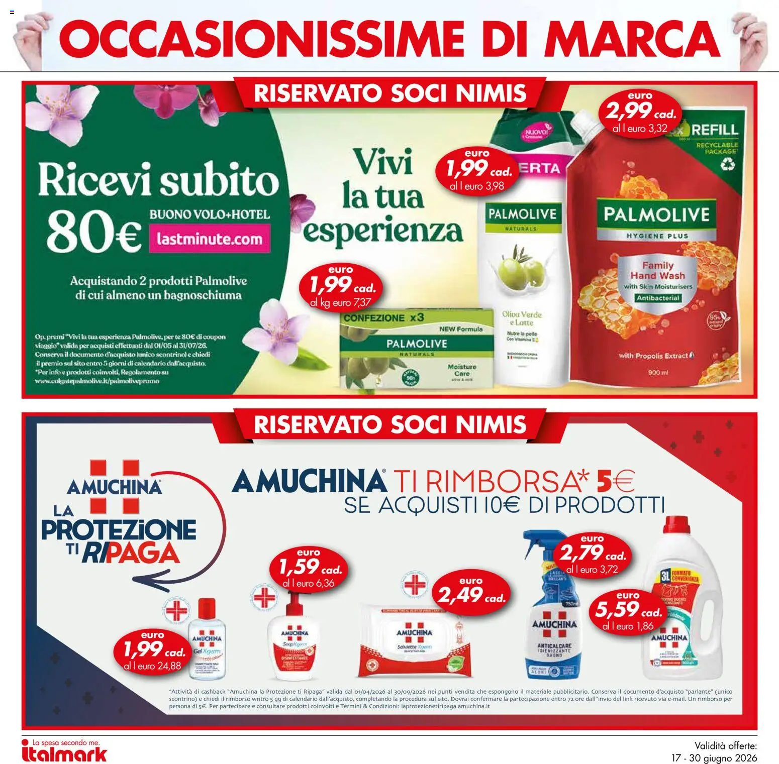 Volantino Italmark del 17.06.2026 | Pagina: 14 | Prodotti: Bagnoschiuma, Tè, Anticalcare, Latte