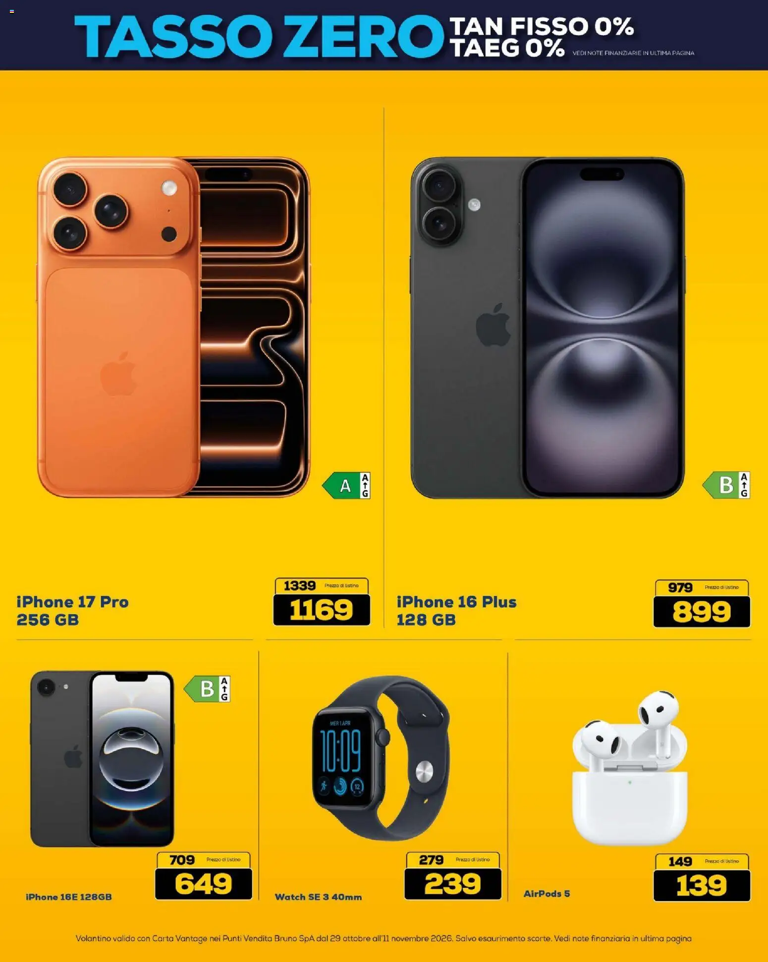 Volantino BRUNO del 29/10/2026 | Pagina: 10 | Prodotti: Iphone, Airpods