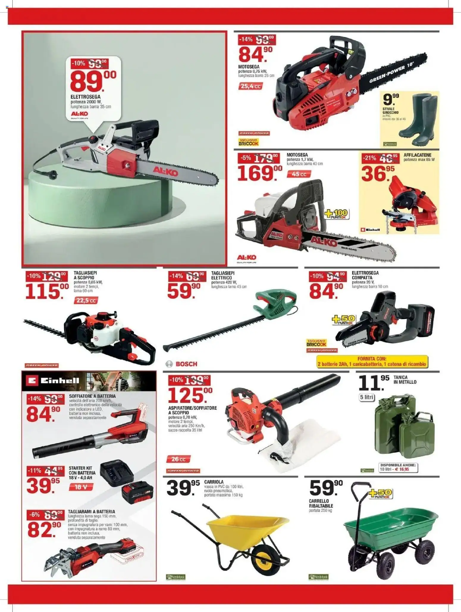 Nuovo Brico OK volantino attuale dal 08/10/2026 > offerte anteprima 🛍️ | Pagina: 2 | Prodotti: Carrello, Tagliasiepi, Sega, Batteria