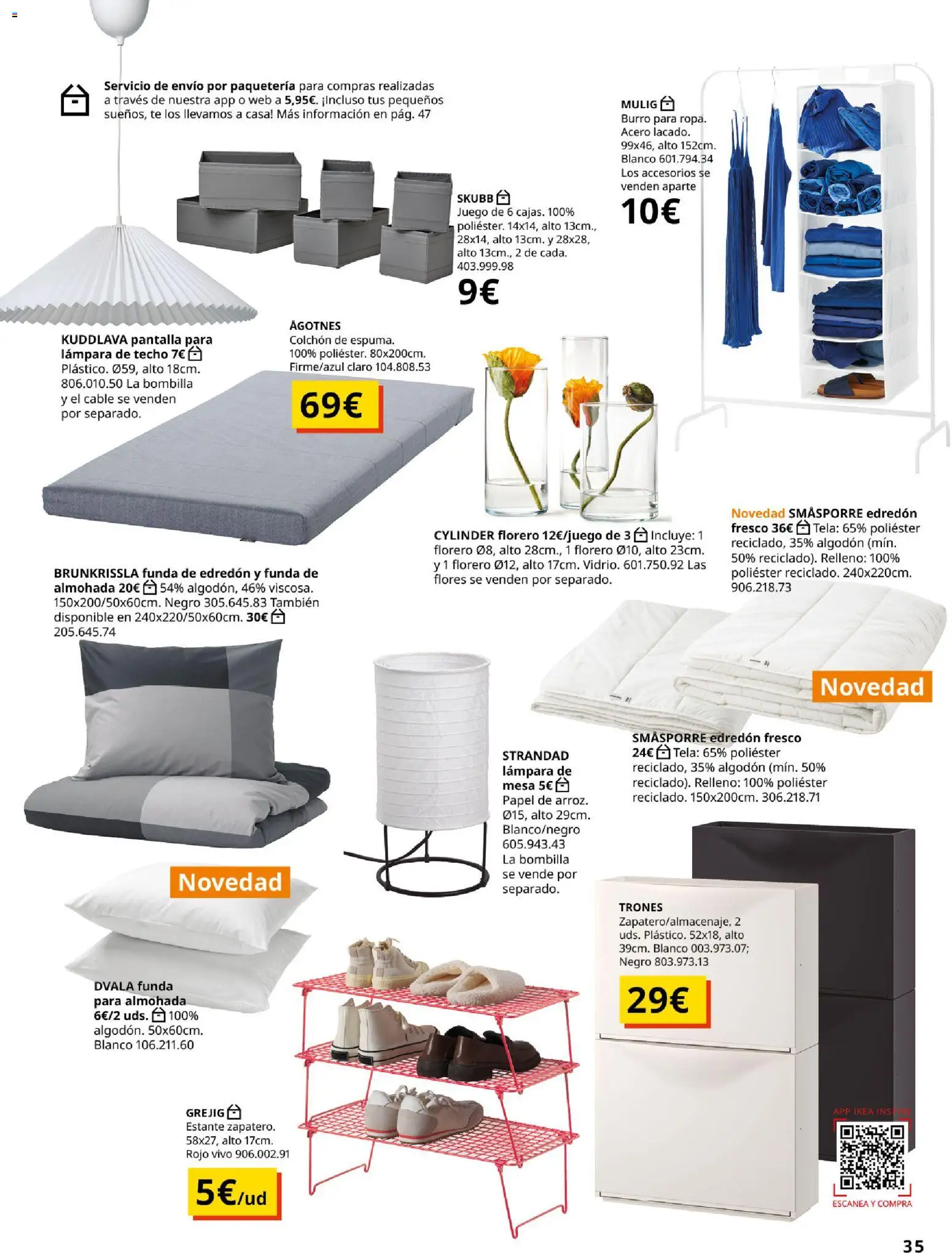 IKEA - Precios bajos │ válido desde el 13.04.2026 | Página: 35 | Productos: Té, Funda, Estante, Lámpara