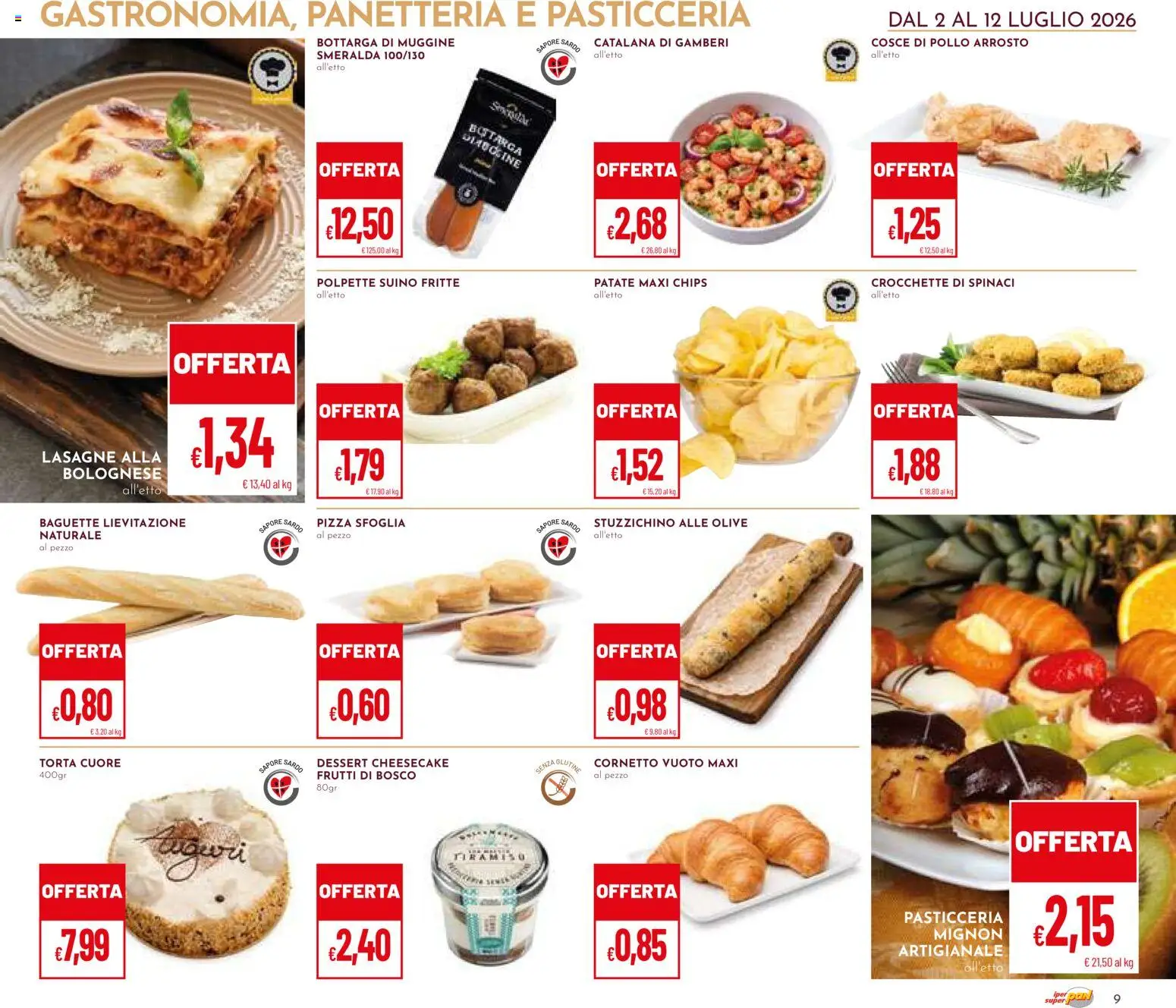 Volantino Pan del 02/07/2026 | Pagina: 9 | Prodotti: Arrosto, Pollo, Suino, Polpette