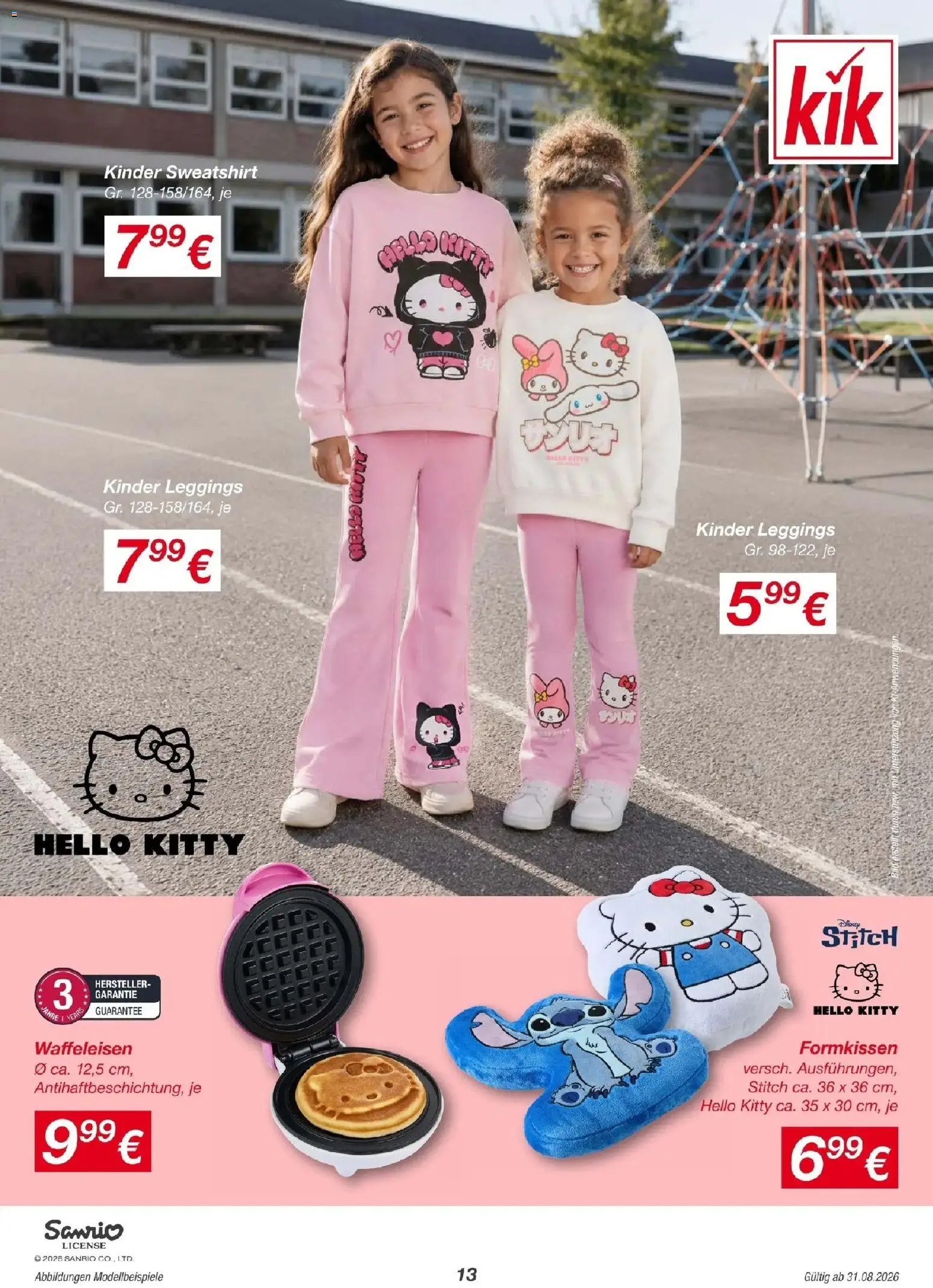 Kik - KiK: Mehr für den Herbst und die besonderen Momente (ab 28.08.2026) zum Blättern | Seite: 13 | Produkte: Sweatshirt, Leggings, Waffeleisen