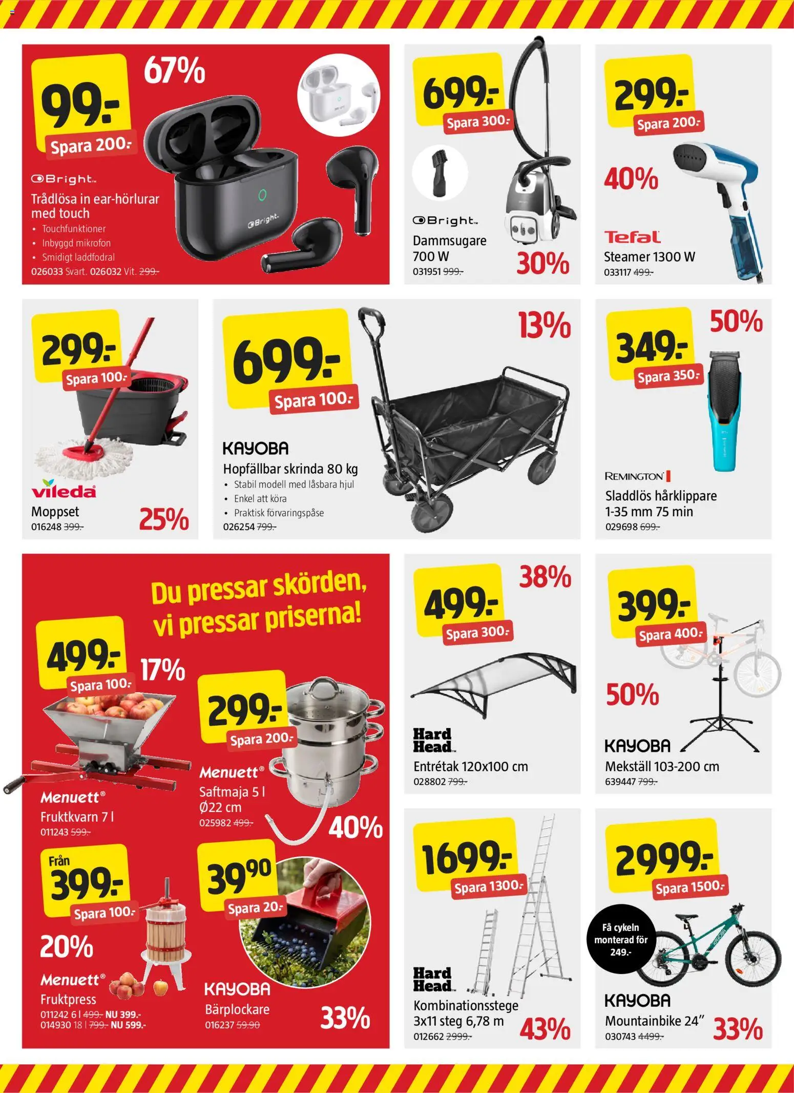 Jula reklamblad aktuell från 20/08/2026 | Sida: 6 | Produkter: Dammsugare, Fruktpress, Mikrofon, Bärplockare