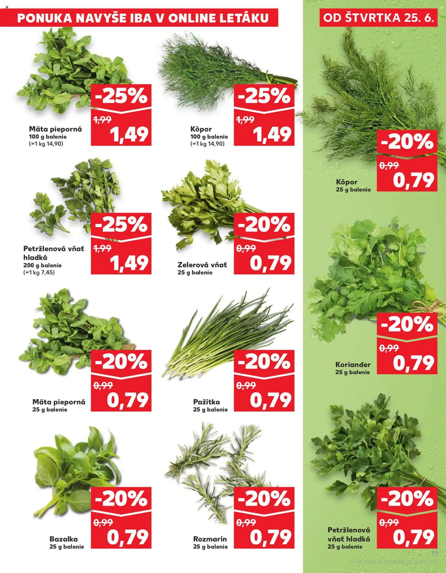 Kaufland SK akciós ujság - amely érvényes a következő dátumtól: 2026.06.25. | Oldal: 11