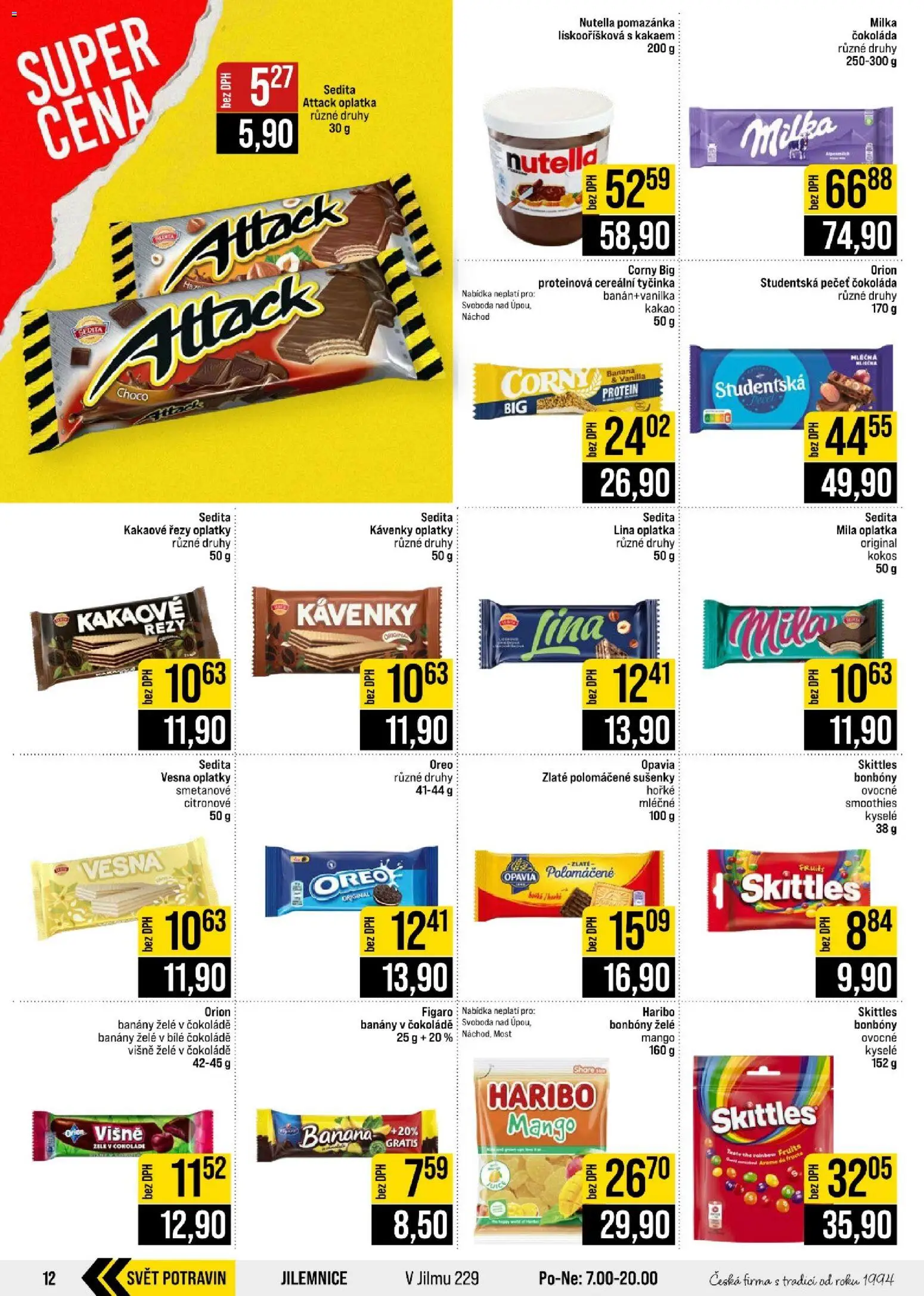 Jip leták - Cash & Carry od 14.10.2026 | Strana: 12 | Produkty: Čokoláda, Haribo, Kokos, Nutella