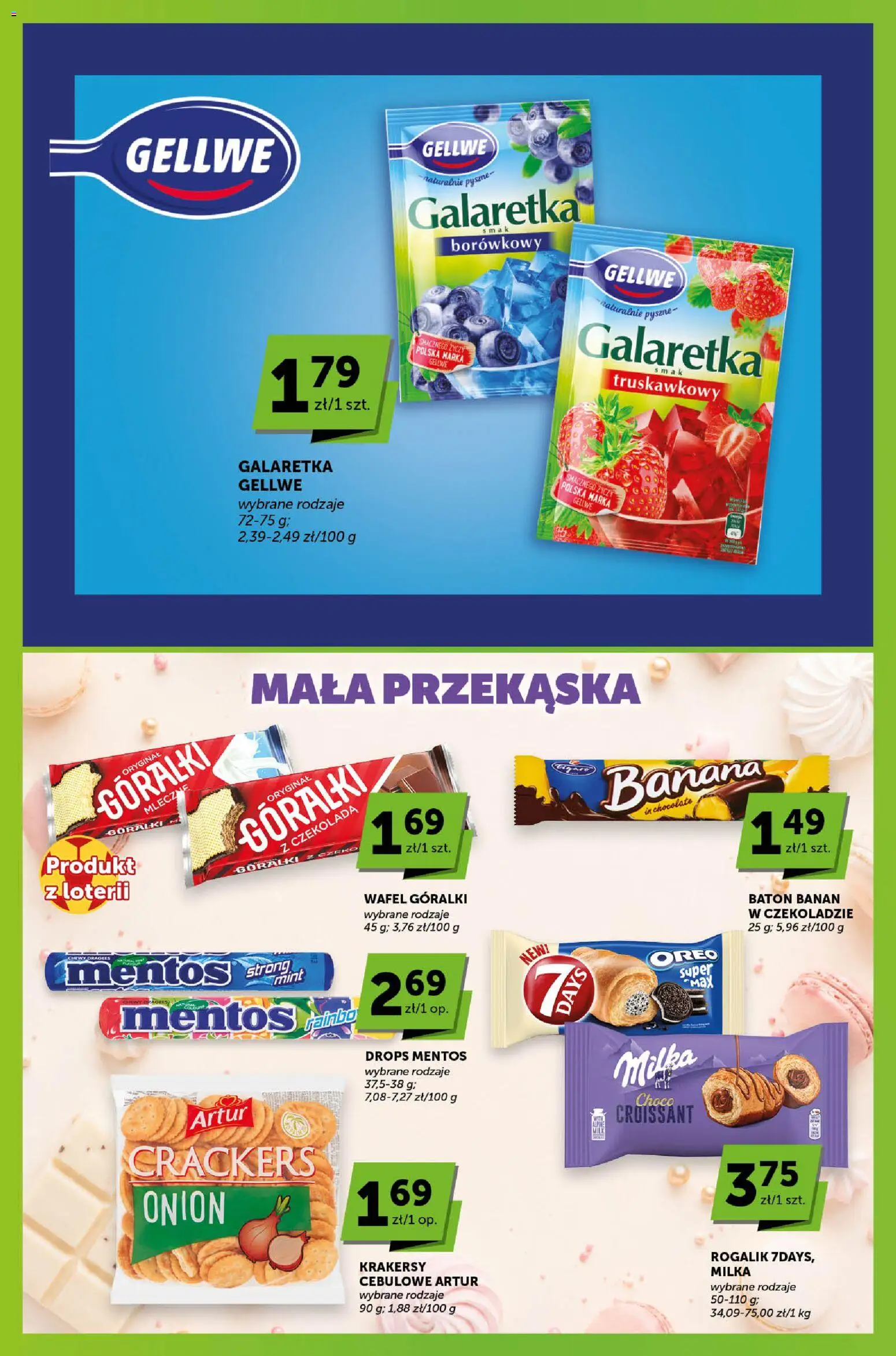 Euro Sklep gazetka - Sprawdź, co więcej od 30.06.2026 | Strona: 14 | Produkty: Galaretka, Milka, Krakersy, Banan