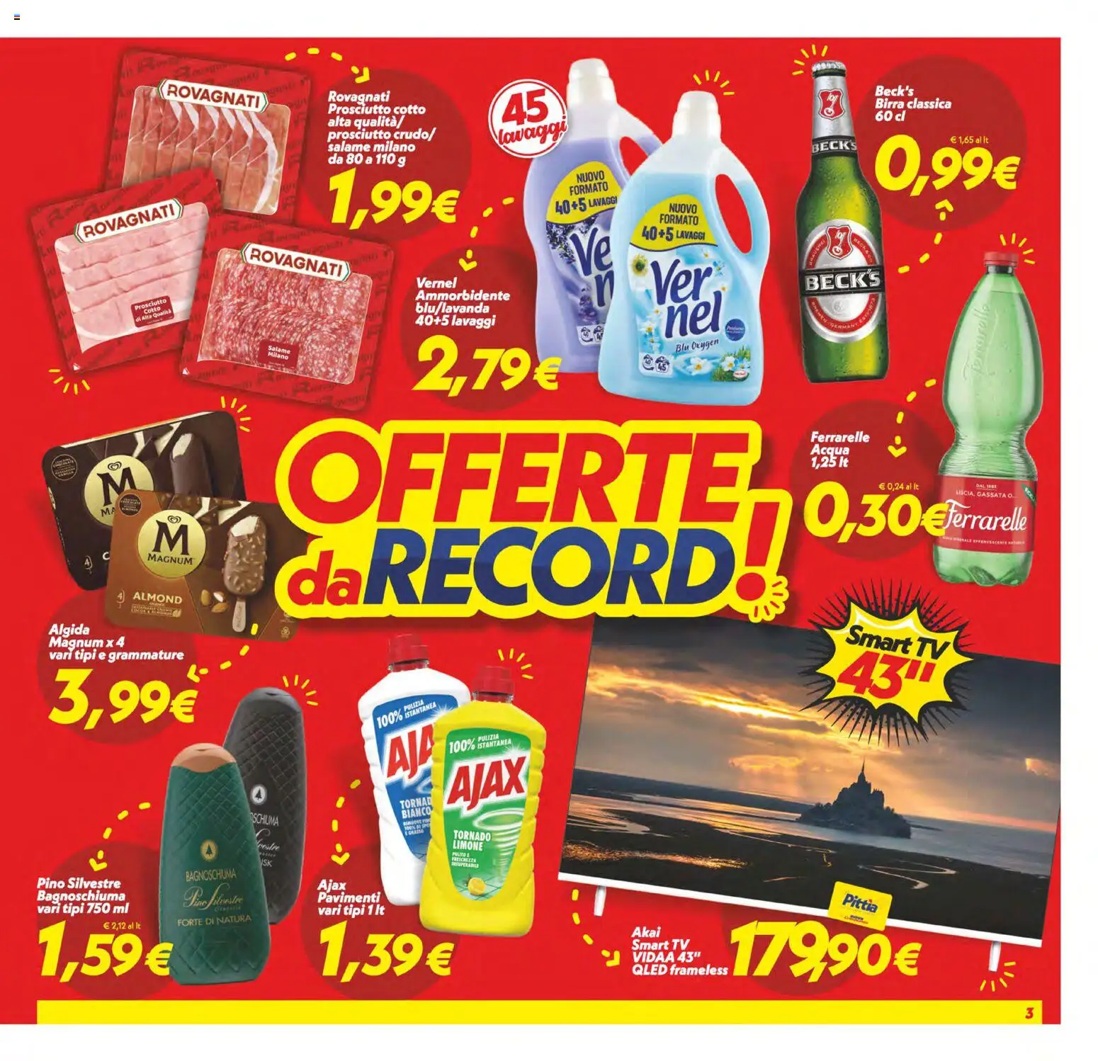 Volantino SuperConveniente del 19/06/2026 | Pagina: 3 | Prodotti: Birra, smart TV, Acqua, Ferrarelle