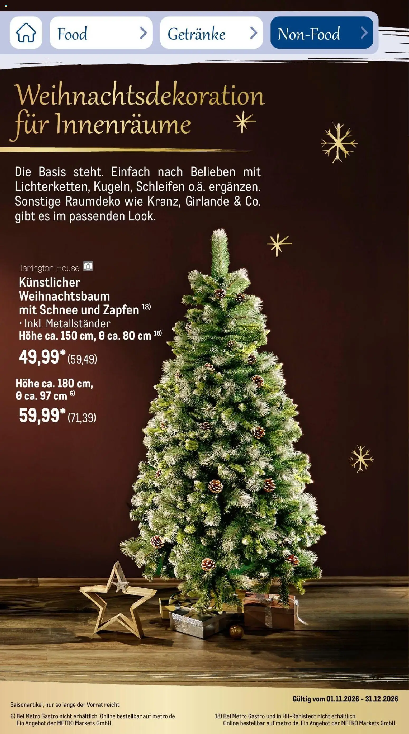 Metro Saisonkatalog Festtage voller Genuss – gültig ab 01.11.2026 | Seite: 106