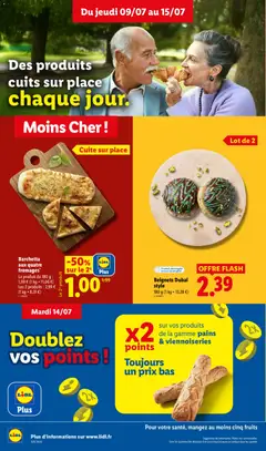 LIDL - Prévisualisation de Barchetta aux quatre fromages*, Le produit de 180 g : 1,99 € (1 kg = 11,06 €), Les 2 produits : 2,99 € (1 kg = 8,31 €) valide à partir de 09/07/2026 | Page: 10 | Produits: Viennoiseries, Pizza