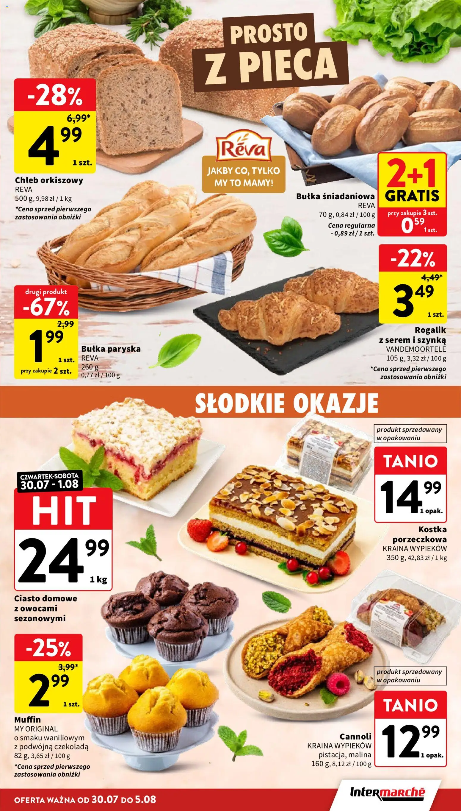 Intermarche gazetka od 30.07.2026 | Strona: 23 | Produkty: Malina, Szynka, Bułka paryska, Bułka śniadaniowa