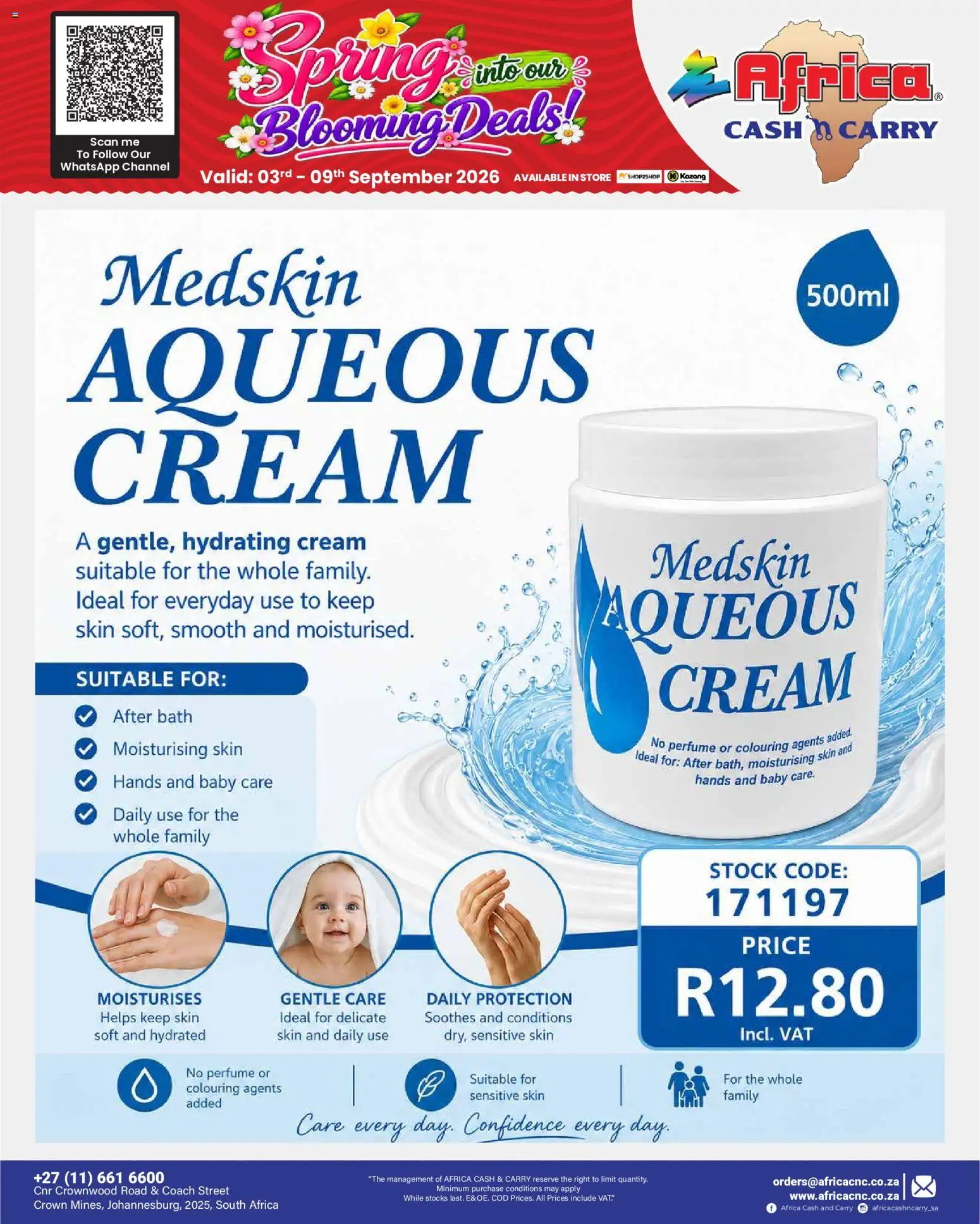 New Africa Cash & Carry catalogue – valid from 03/09/2026 | Page: 58 | Products: Bath, Perfume, Cream, Stock