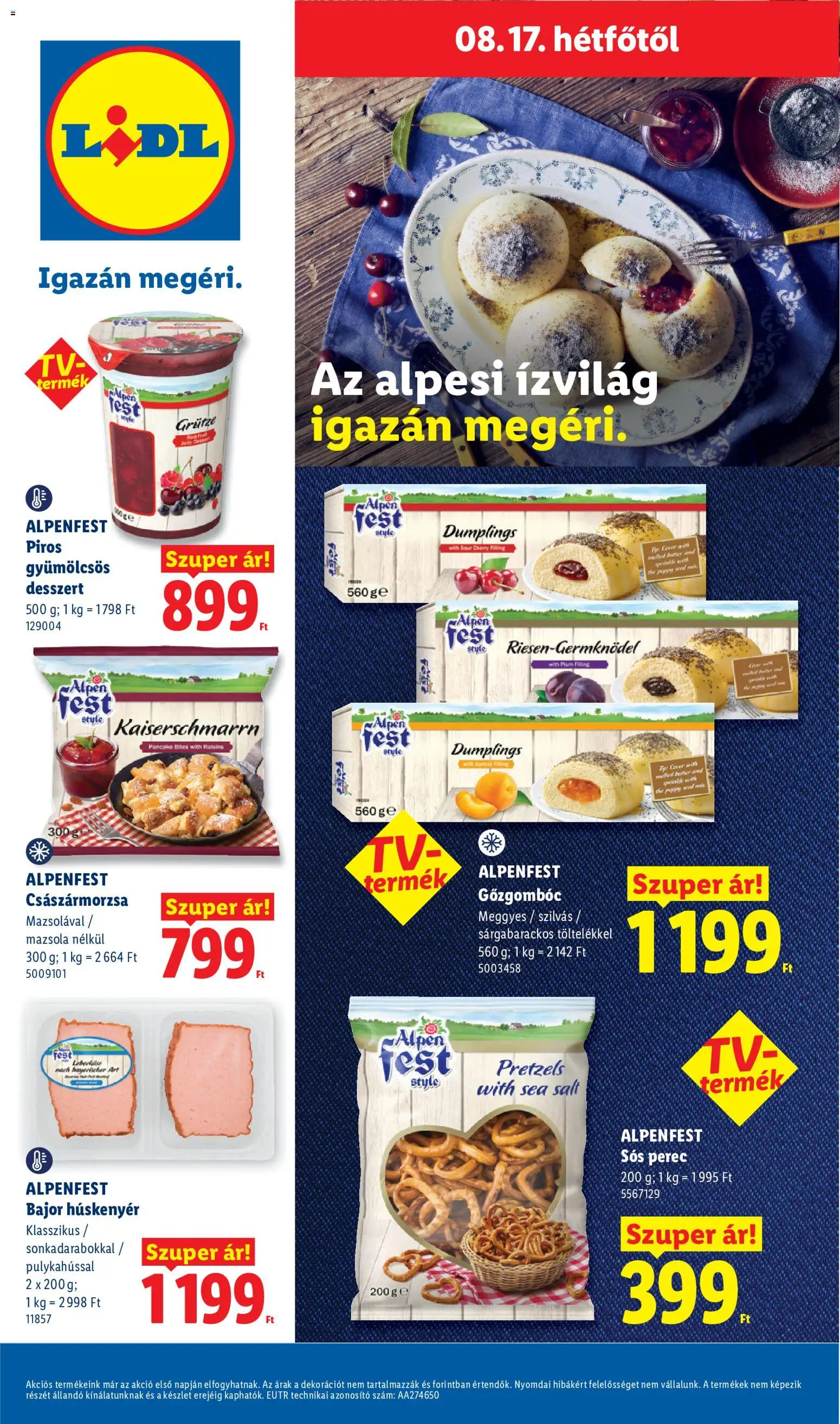 Lidl akciós ujság - amely érvényes a következő dátumtól: 2026.08.13. | Oldal: 70 | Termékek: Desszert, Mazsola