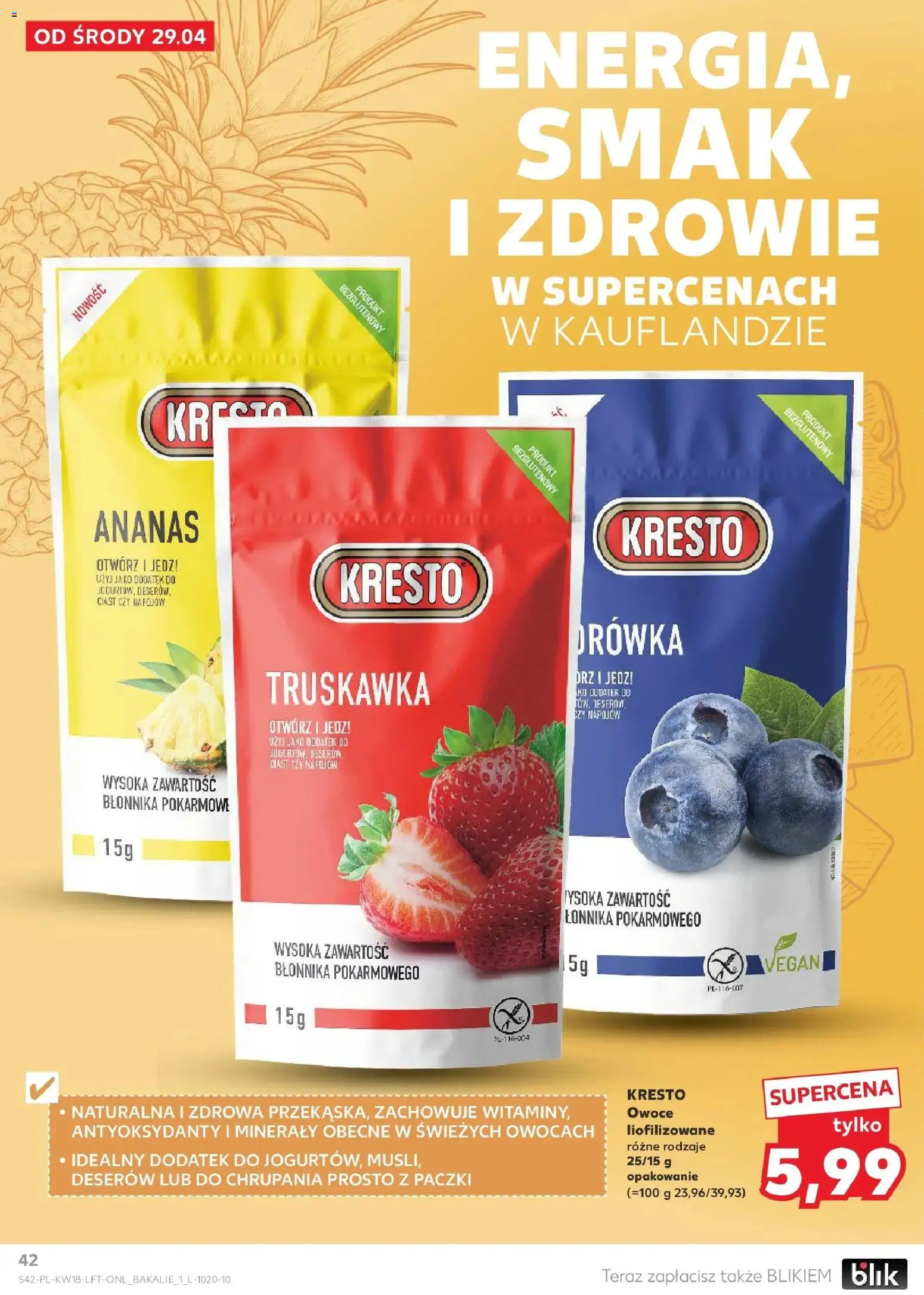 Kaufland - Kaufland Gazetka Tygodnia ważna do 06.05 od 28.04.2026 | Strona: 42 | Produkty: Pączki, Ananas, Owoce