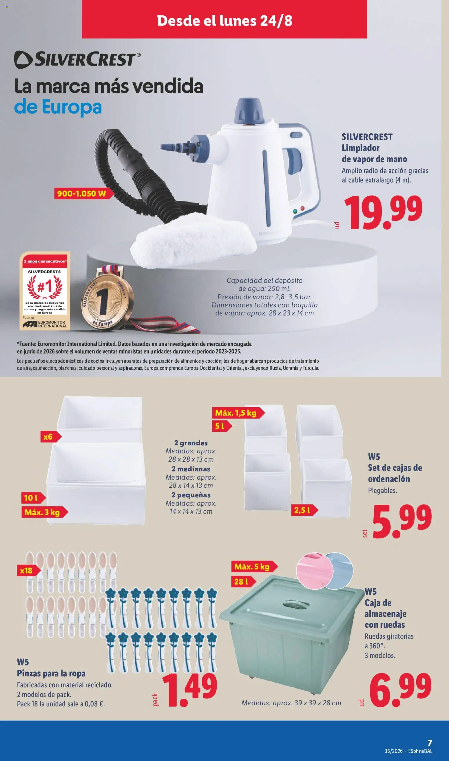 Lidl folleto de bazar │ válido desde el 24/08/2026 | Página: 13 | Productos: Ropa, Cocina, Alimentos, Agua