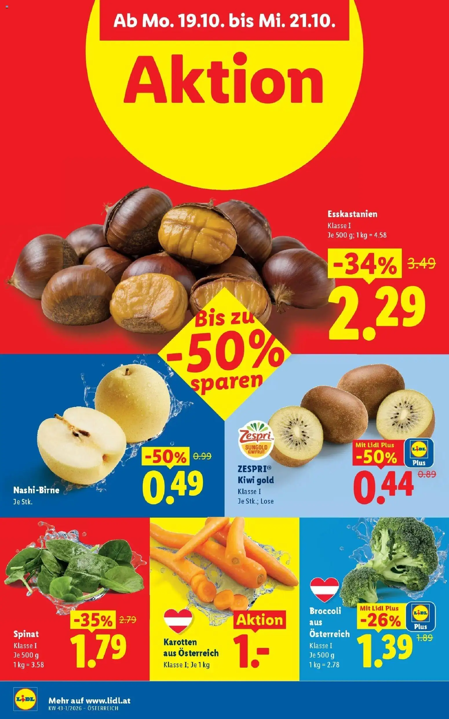 Lidl Flugblatt - Jenbach ab 11.10.2026 - Angebote ab donnerstag | Seite: 43 | Produkte: Kiwi