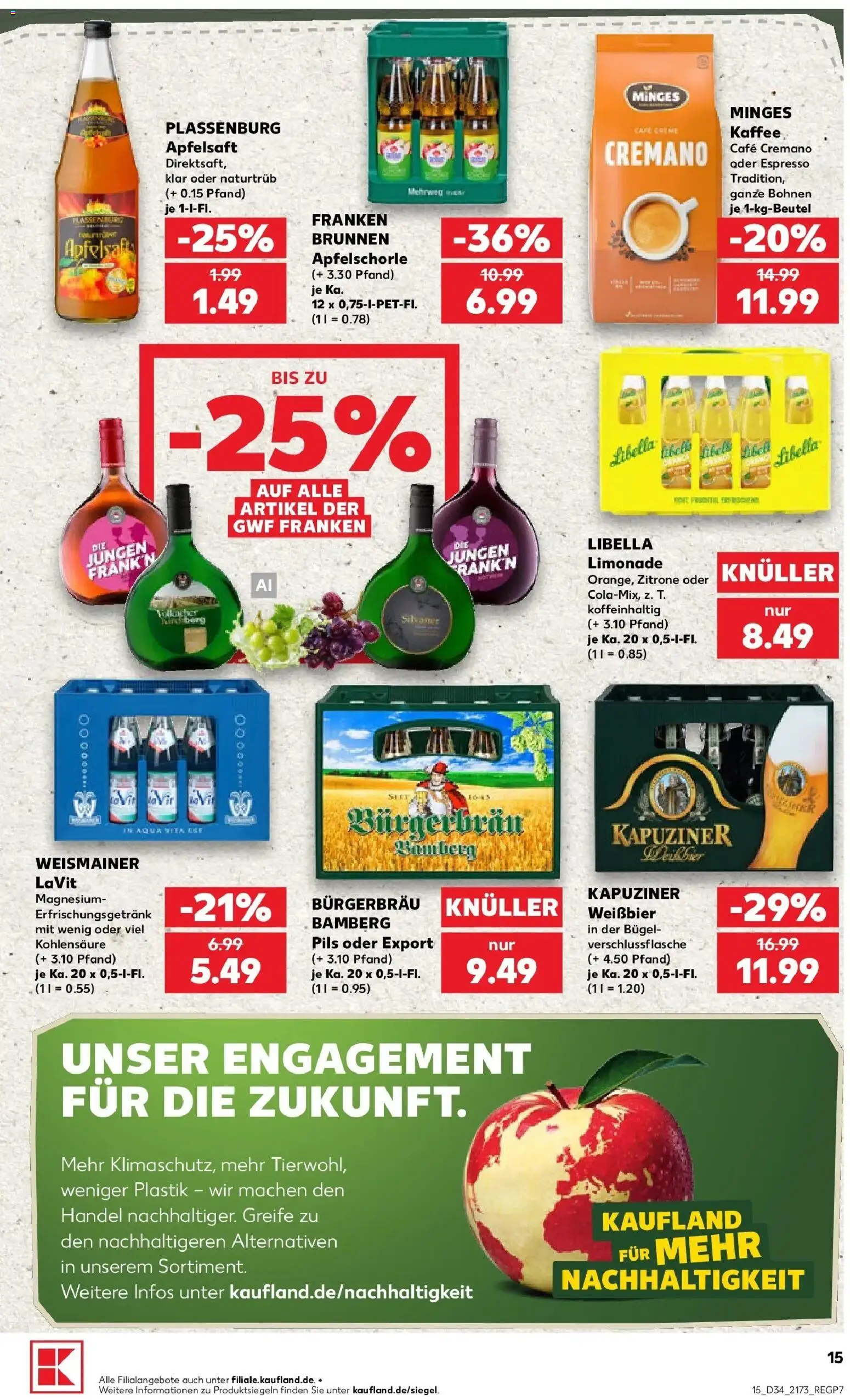 Prospekt Kaufland ab 20.08.2026 » Angebote Online zum Blättern | Seite: 15 | Produkte: Kaffee, Weißbier, Pils, Limonade