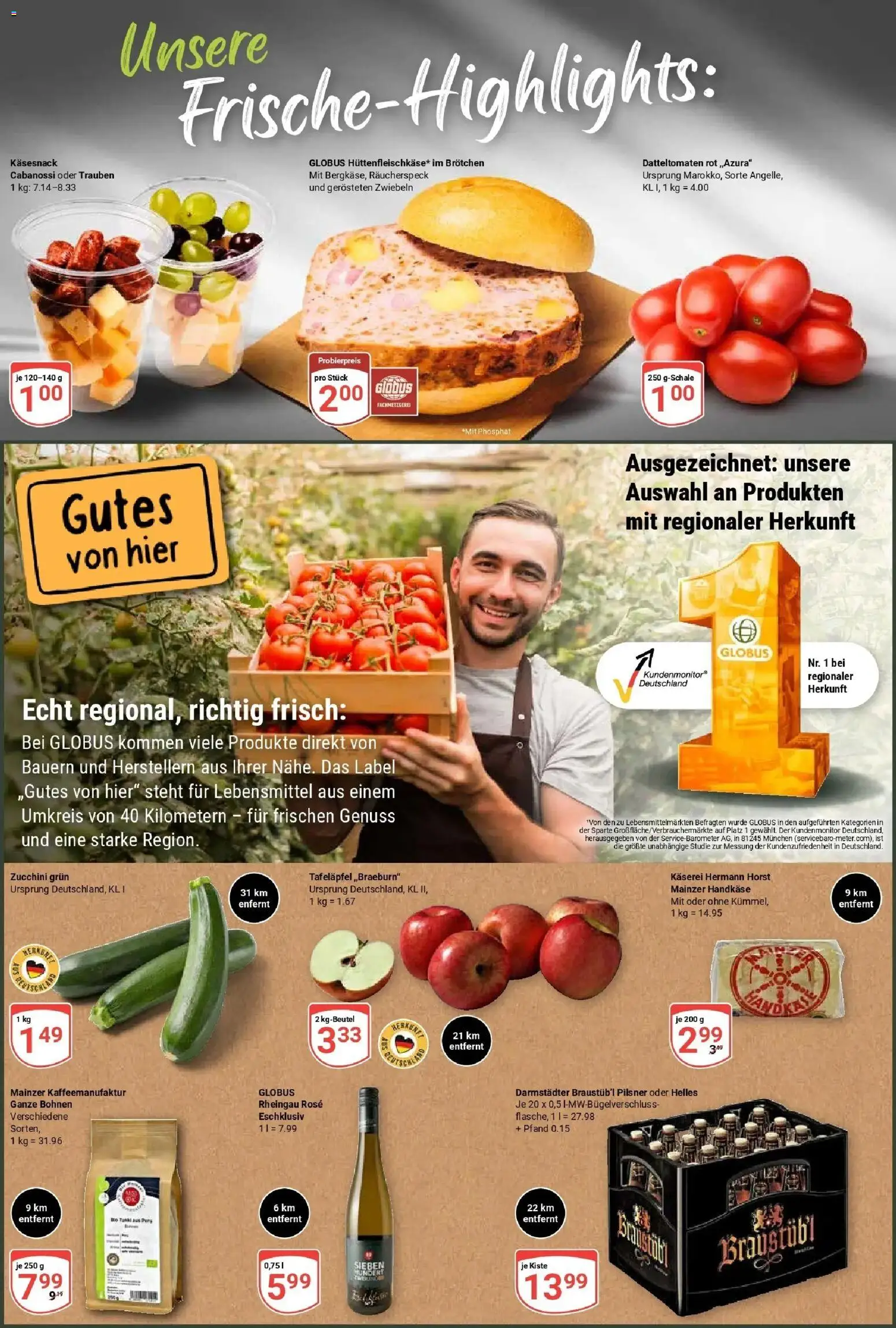 Globus Prospekt Rüsselsheim (ab 24.08.2026) » Angebote online | Seite: 2 | Produkte: Trauben, Zwiebeln, Zucchini